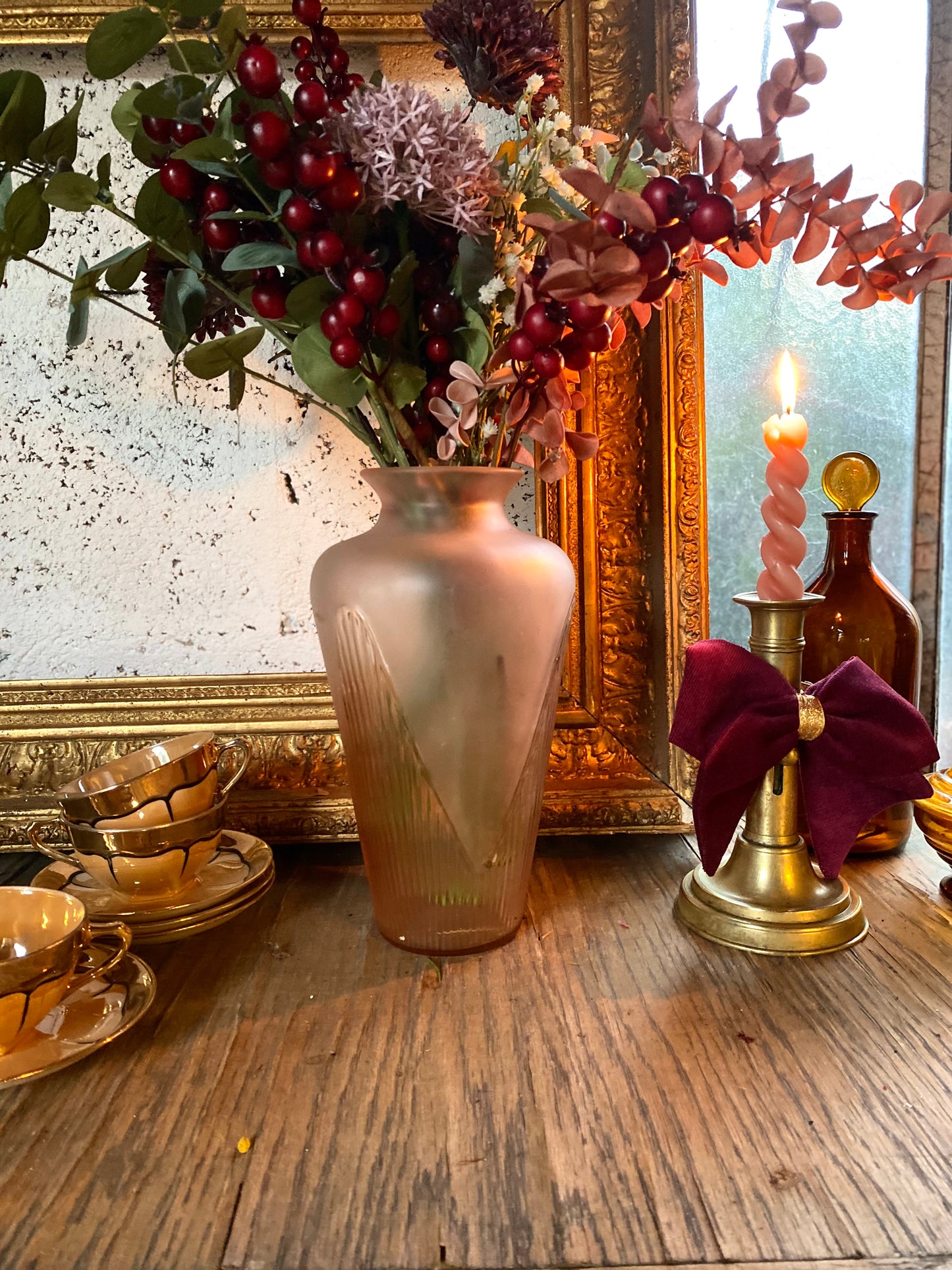 Vase vintage en Rosaline