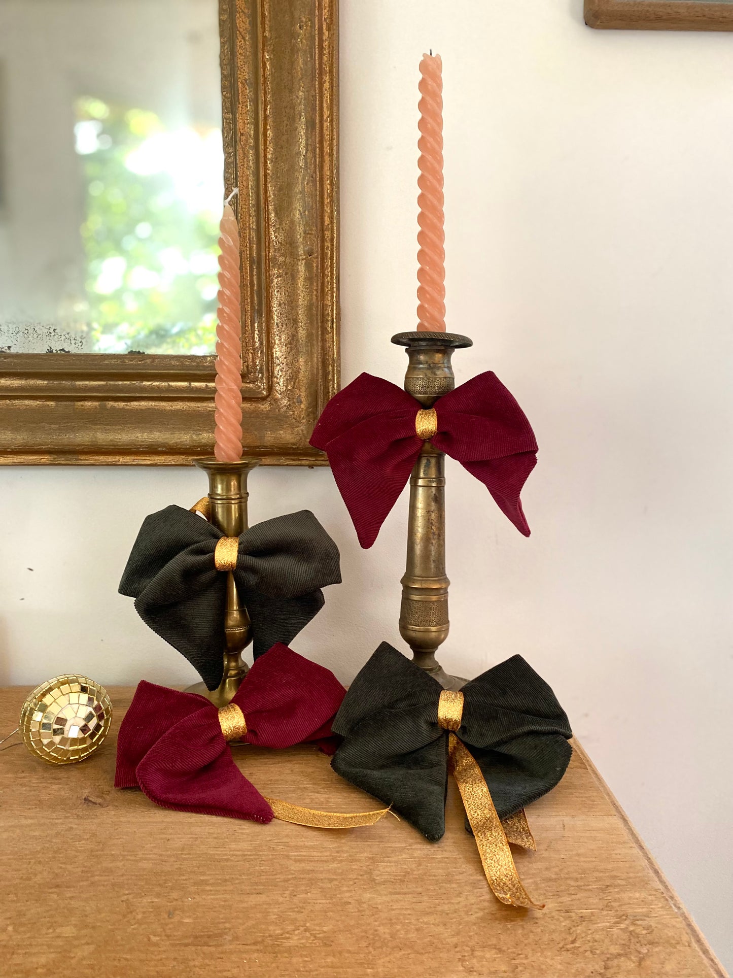 Noeud à bougeoir en velours
