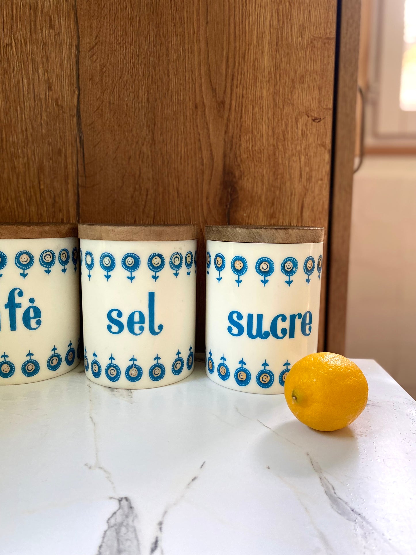 Série de pots à épices vintage