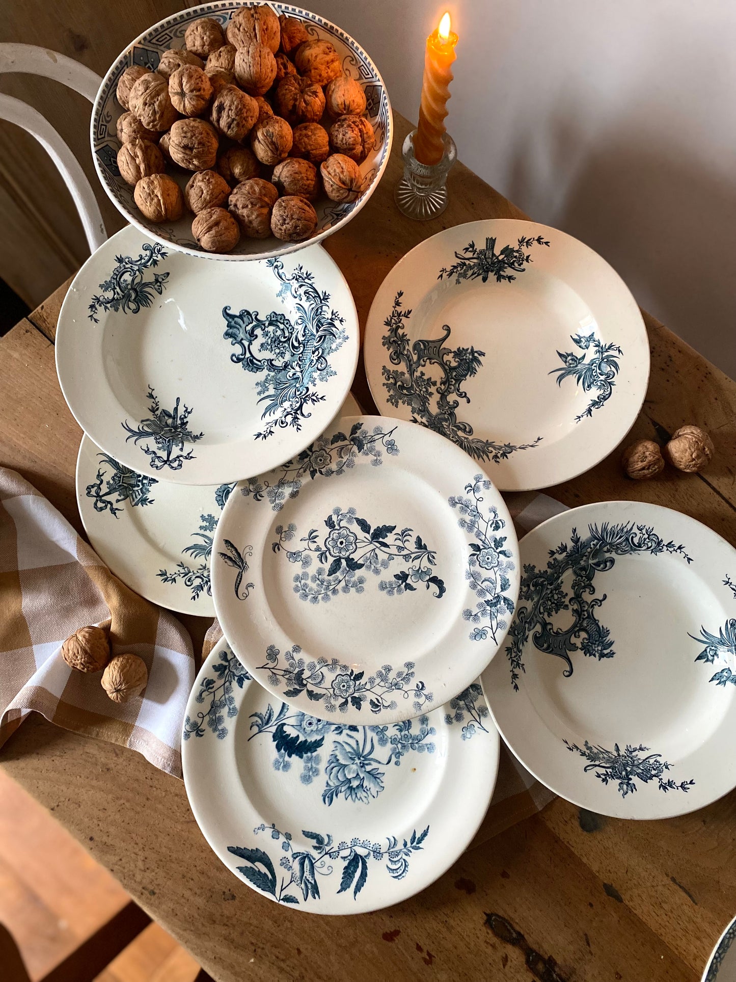6 assiettes en faïence Terre de fer