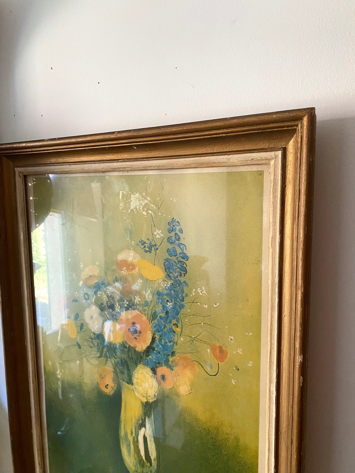Reproduction encadrée « Fleurs des champs » d'après Odilon Redon