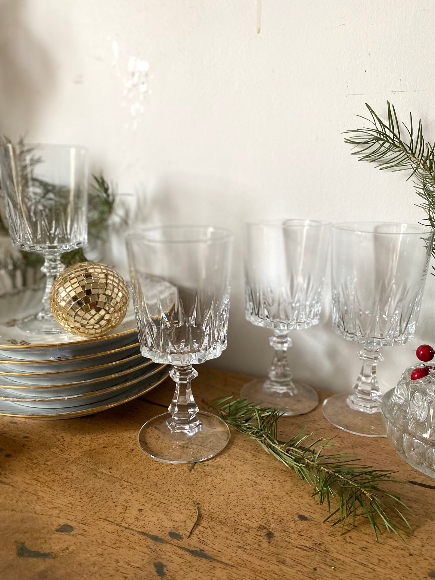 Verres en cristal ciselé