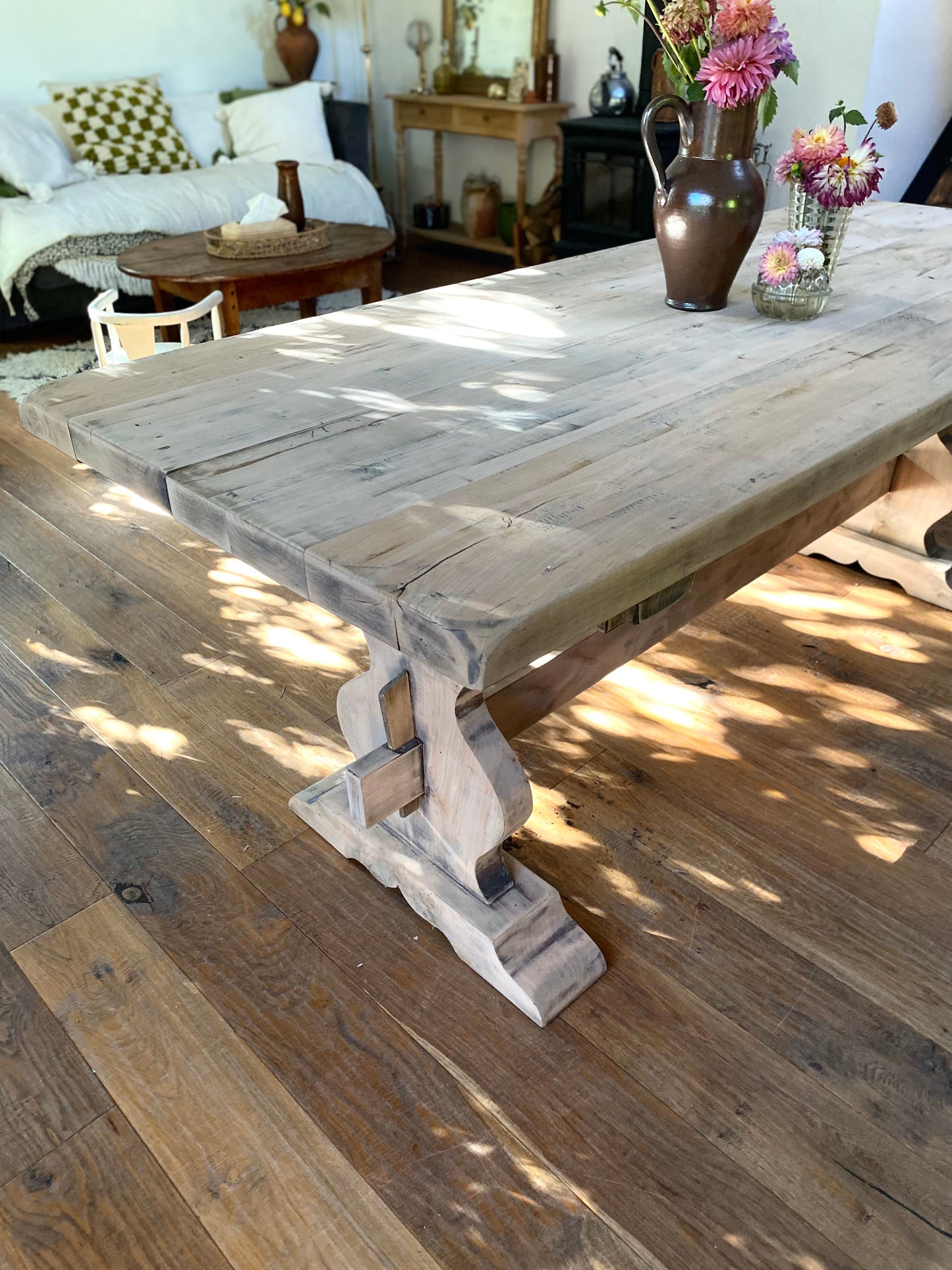 Table de ferme en bois massif ancien