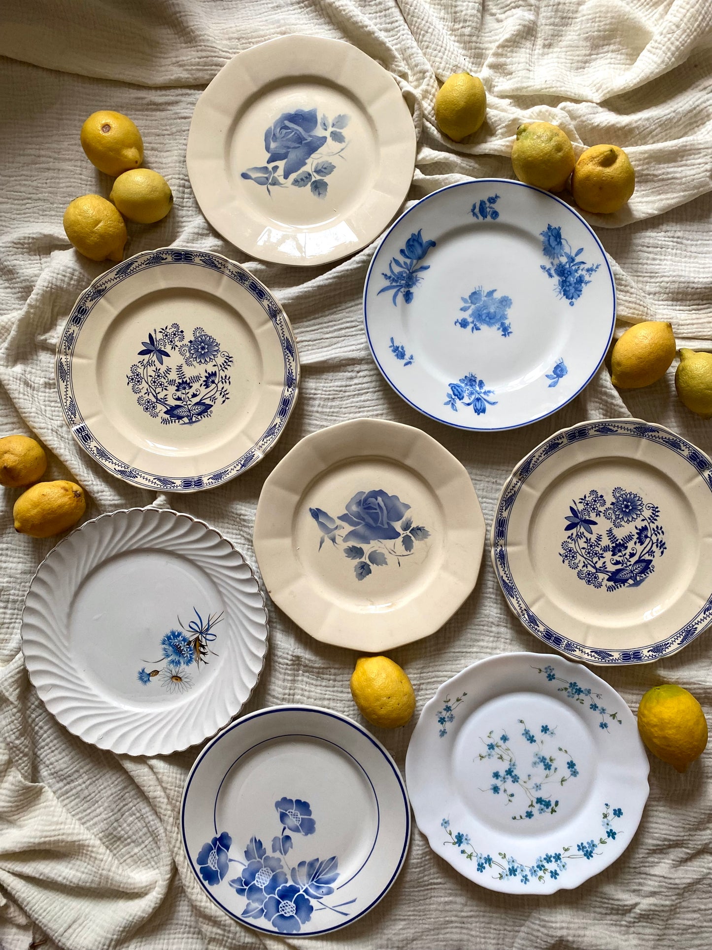 Assiettes anciennes dépareillées