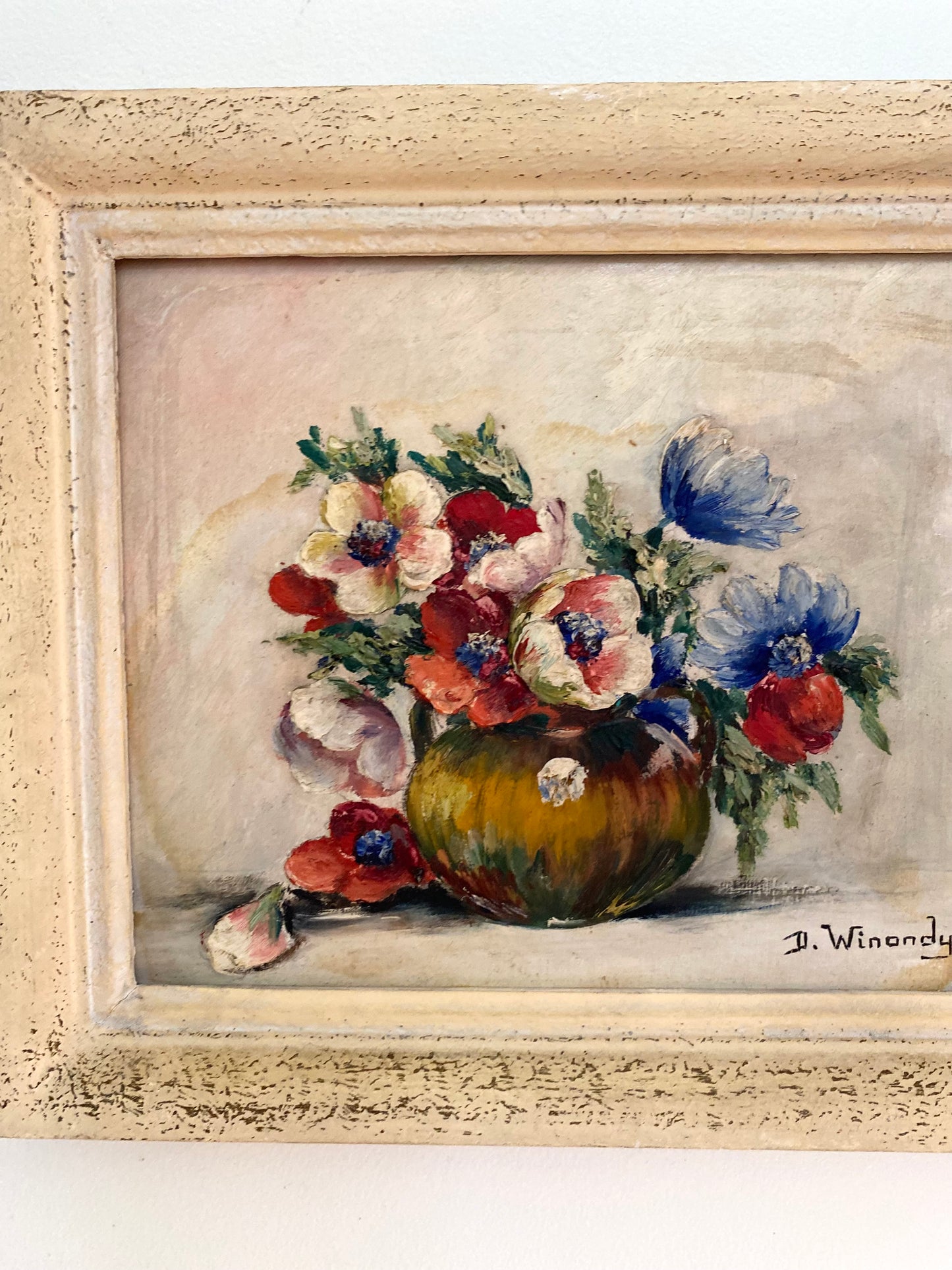 Nature morte aux fleurs, milieu du XXe siècle.