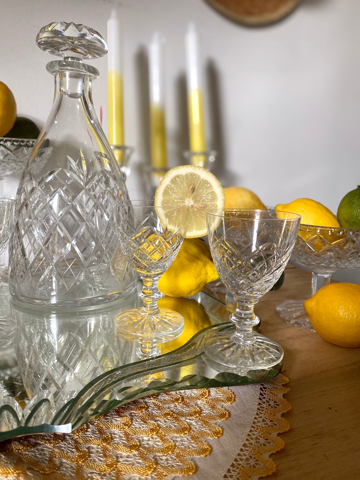 Service à digestif en cristal ancien