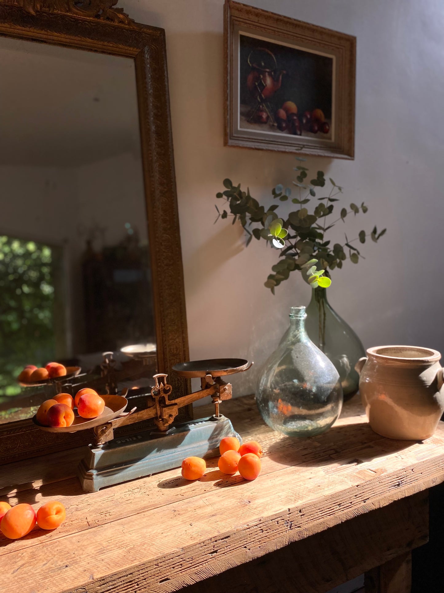 Balance de cuisine ancienne à fléau — fonte et laiton fin XIXème – début XXème siècle.