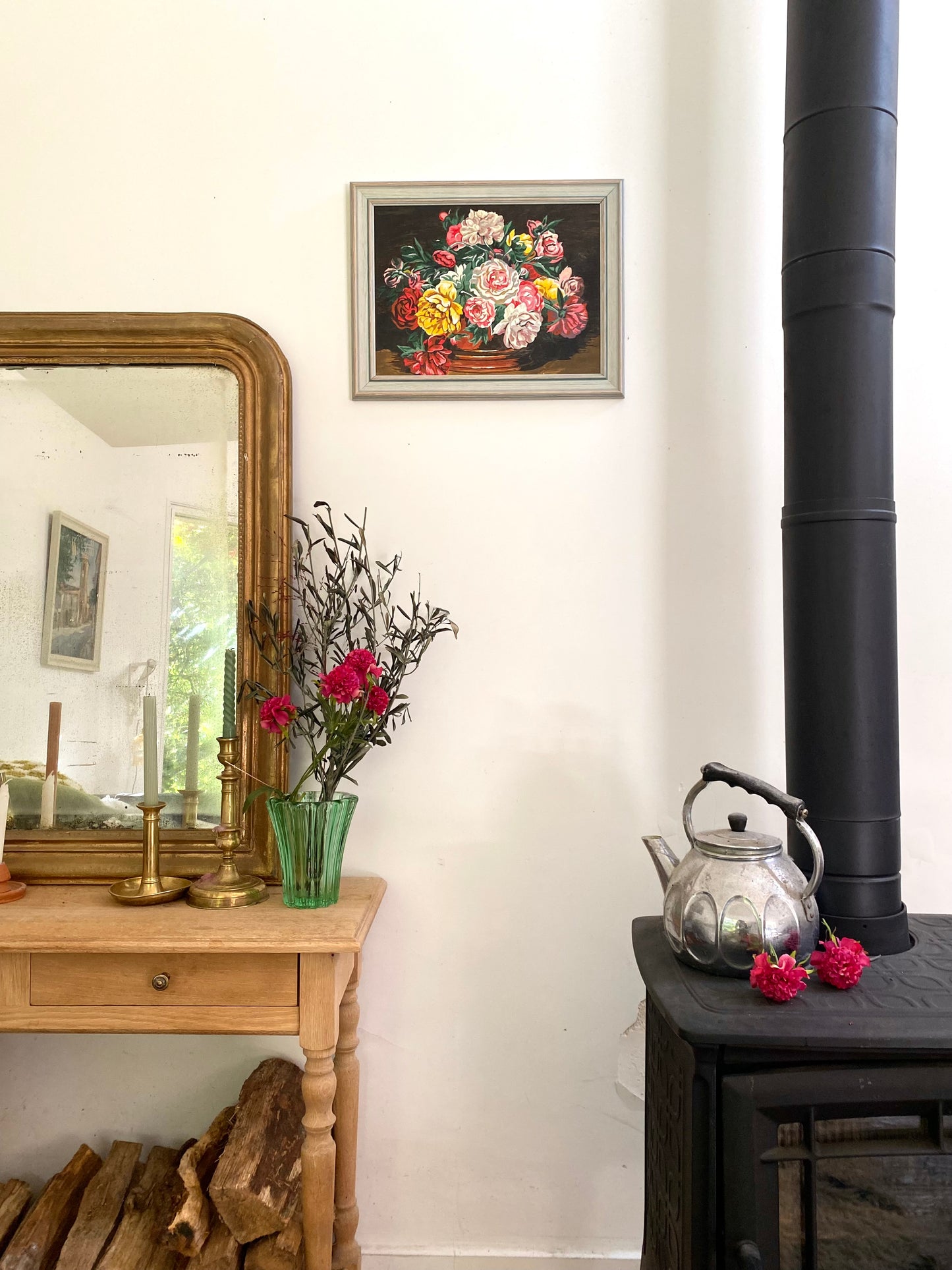 Vase en verre vintage