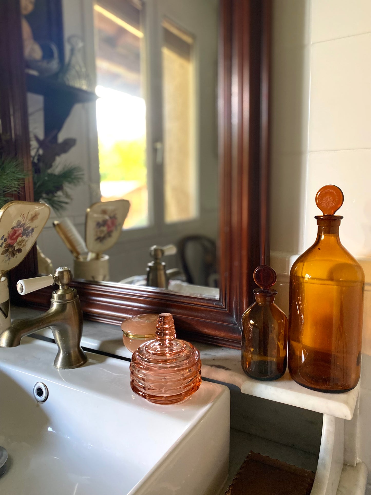 Poudrier en rosaline