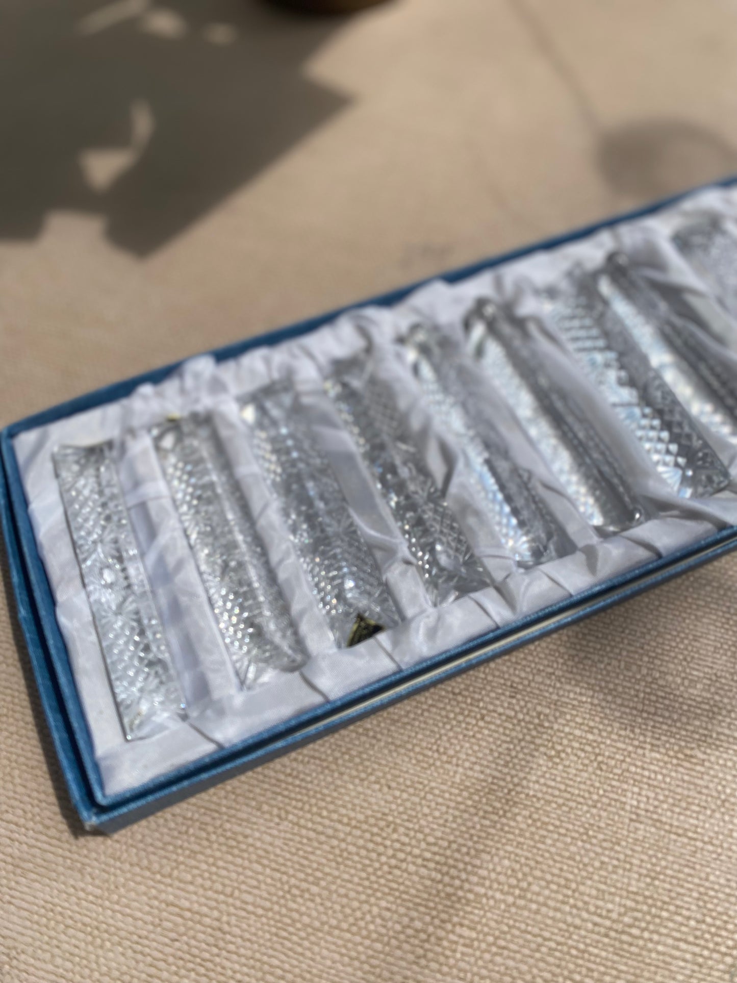 Porte-couteaux en cristal ancien