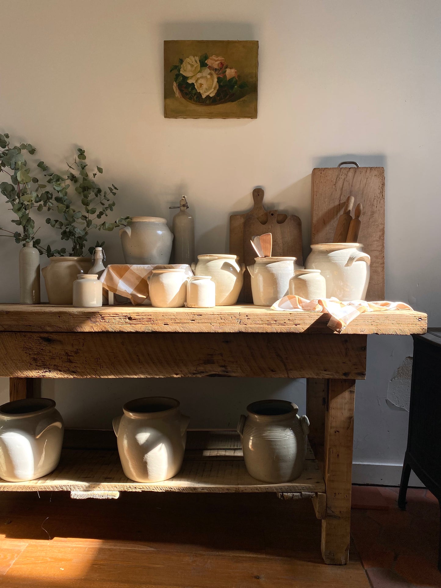 Pot à graisse ancien en grès