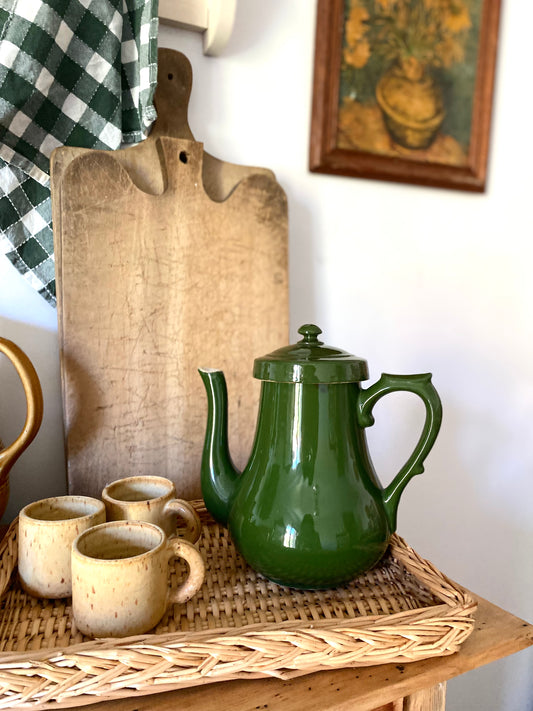Théière en céramique verte