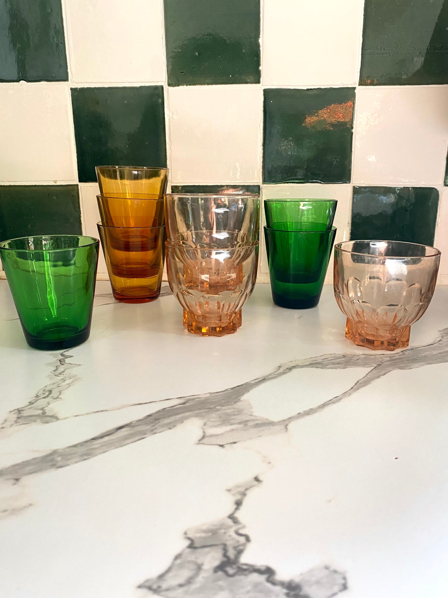 Service 9 petits verres vintage