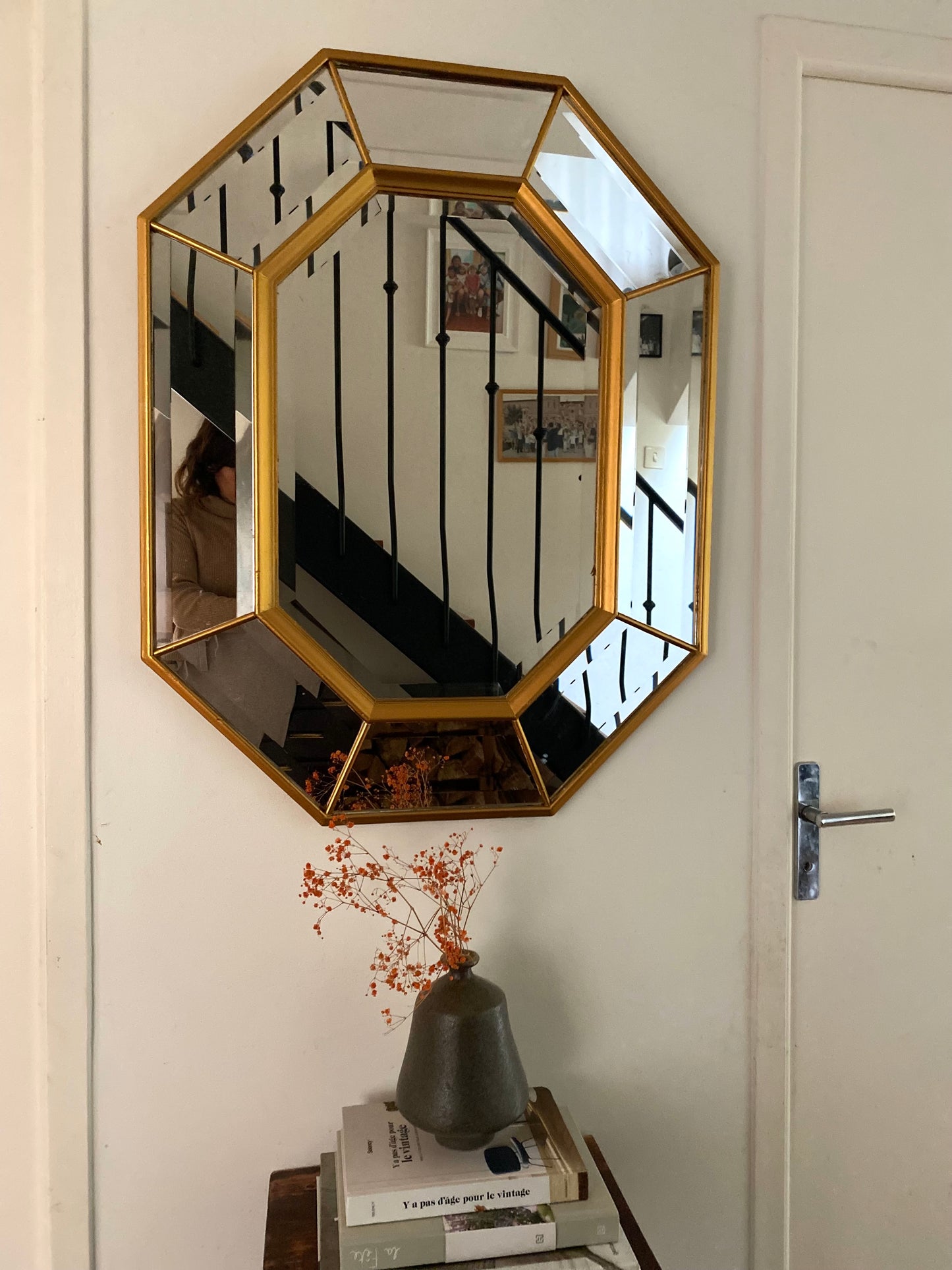 Miroir octogonal Art Déco ancien