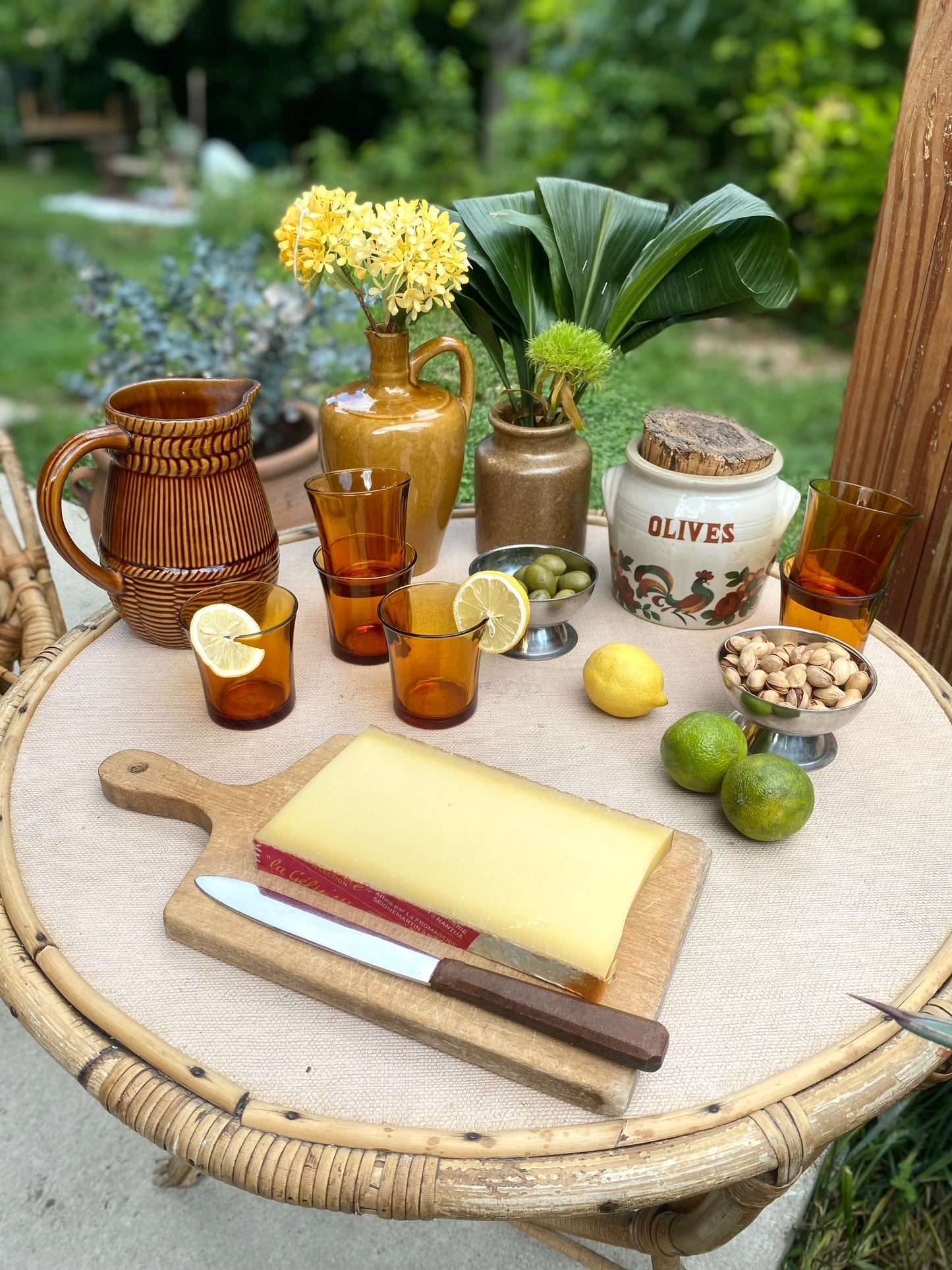 Verres ambré vintage