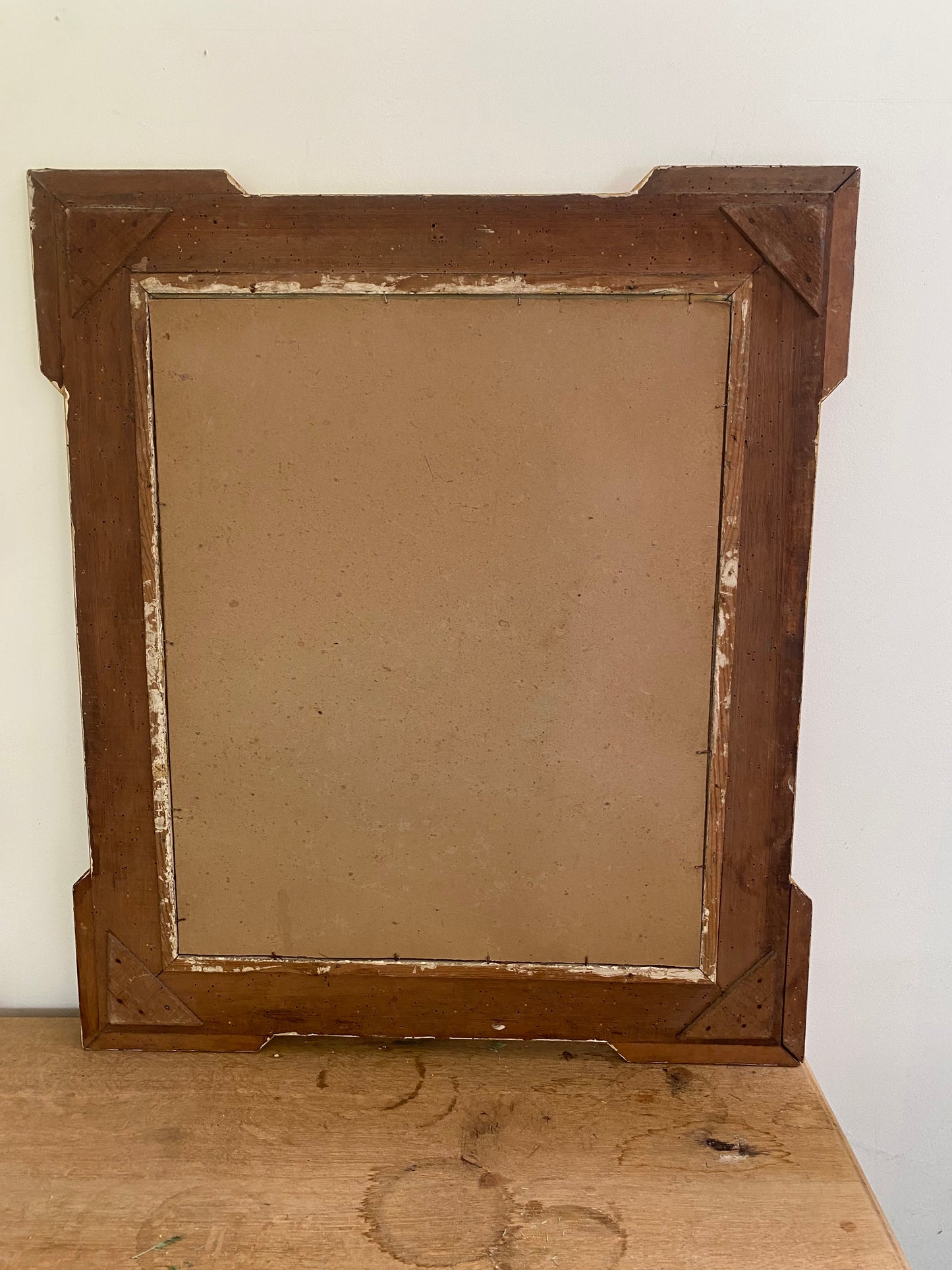 Superbe miroir ancien biseauté à "oreilles" – Style Louis-Philippe – Fin XIXe