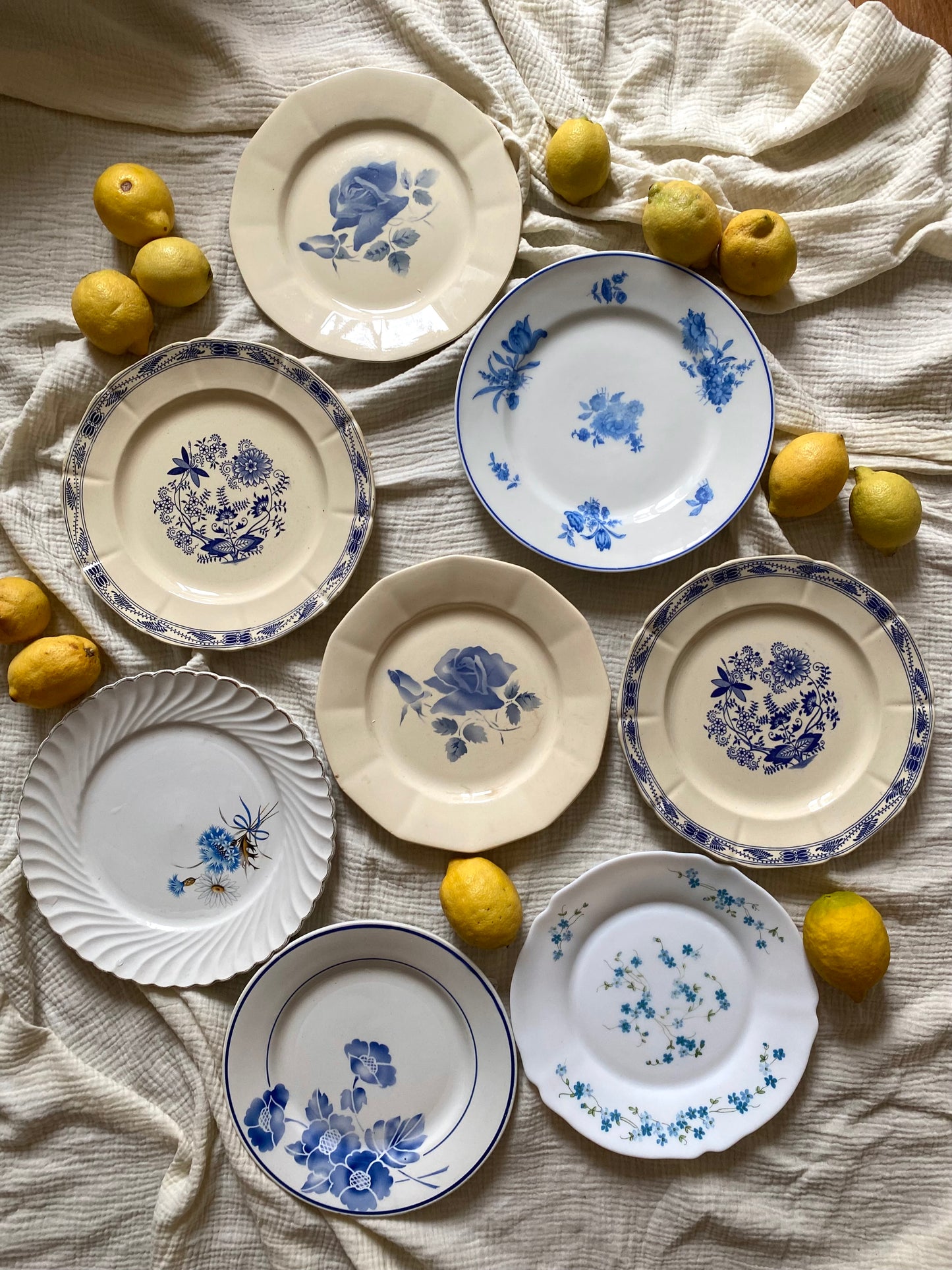 Assiettes anciennes dépareillées