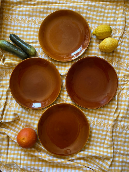 Grandes assiettes en céramique ancienne