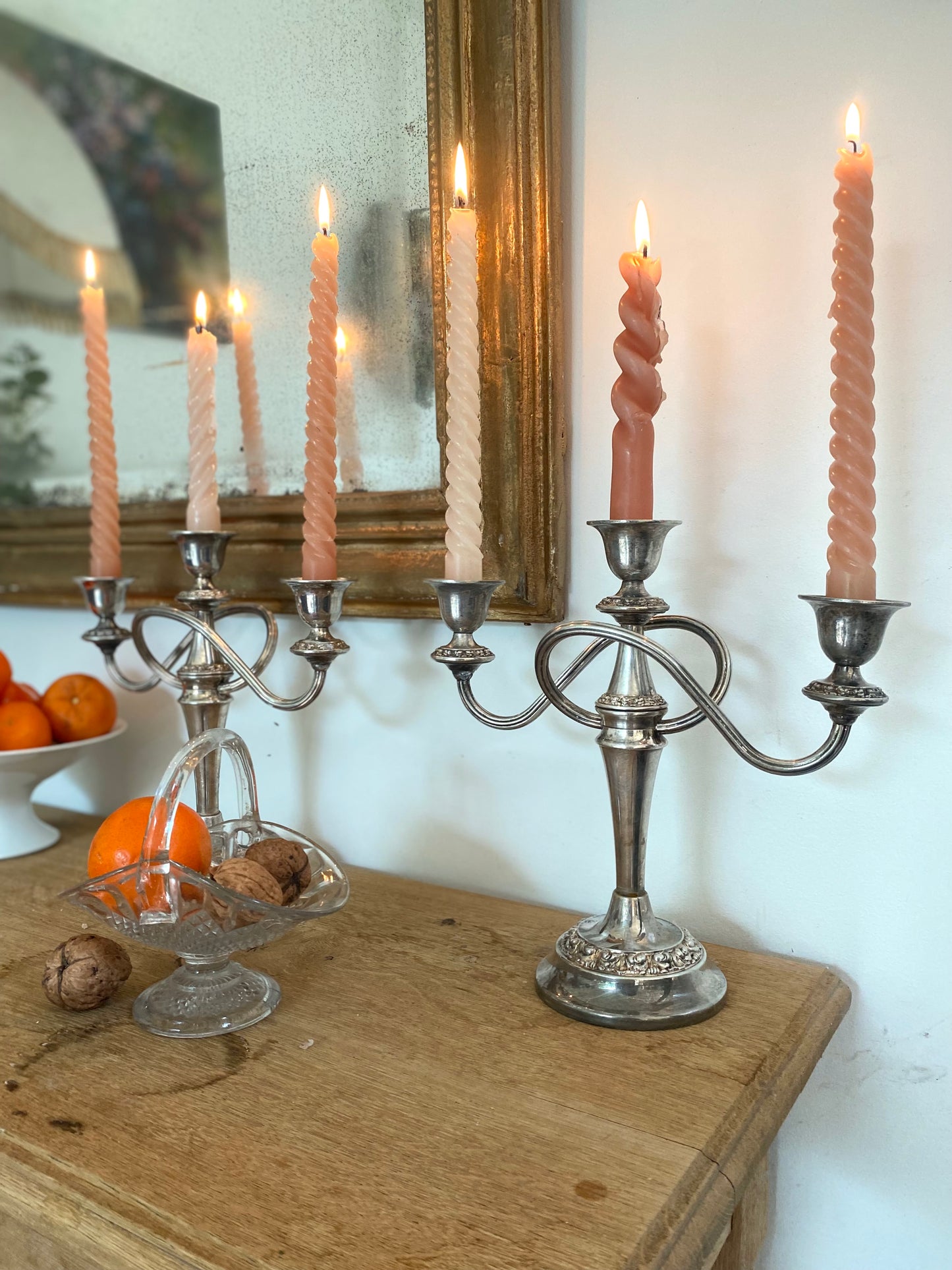 Paire de candélabres à trois branches