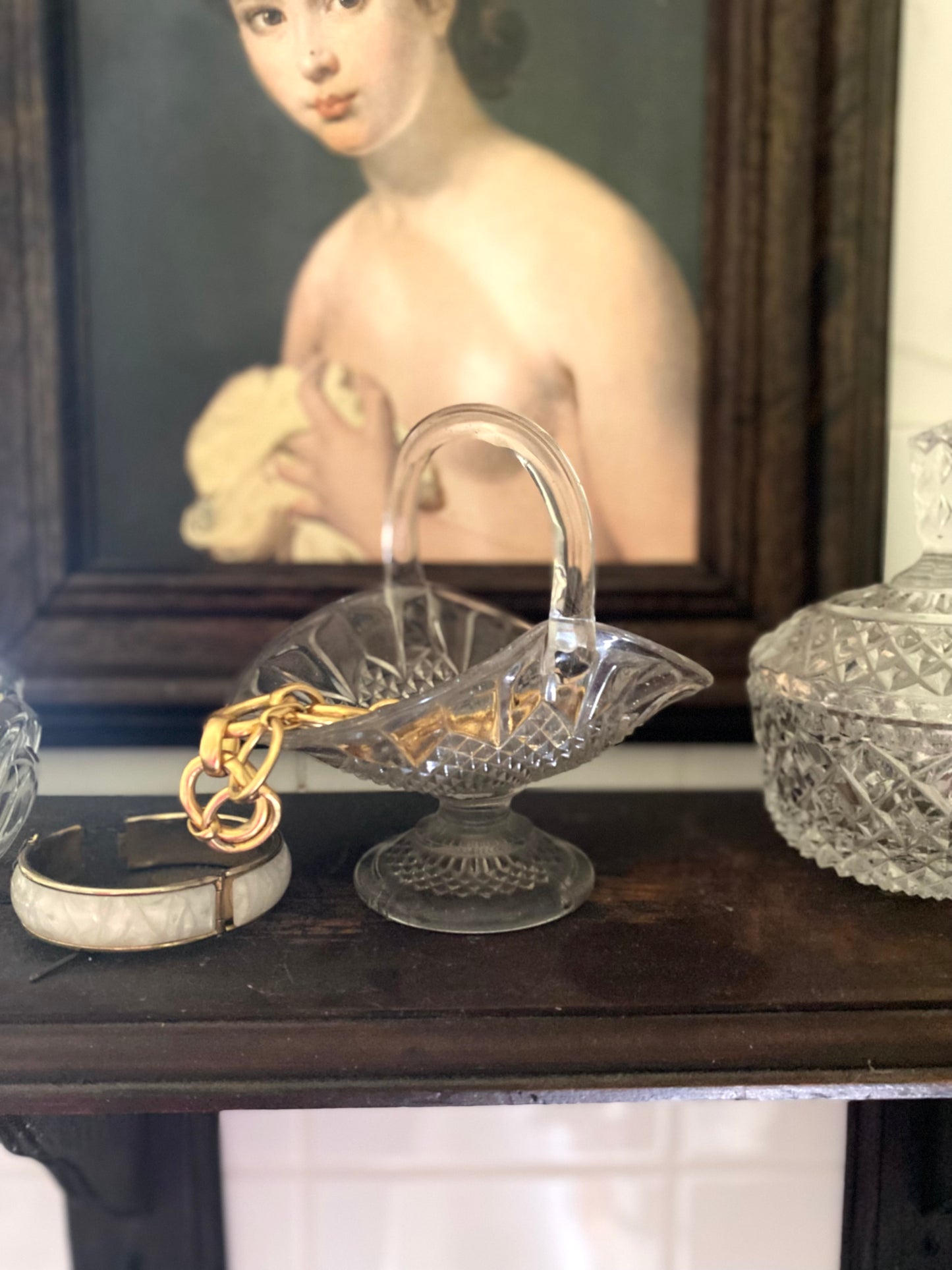 Petite corbeille en verre