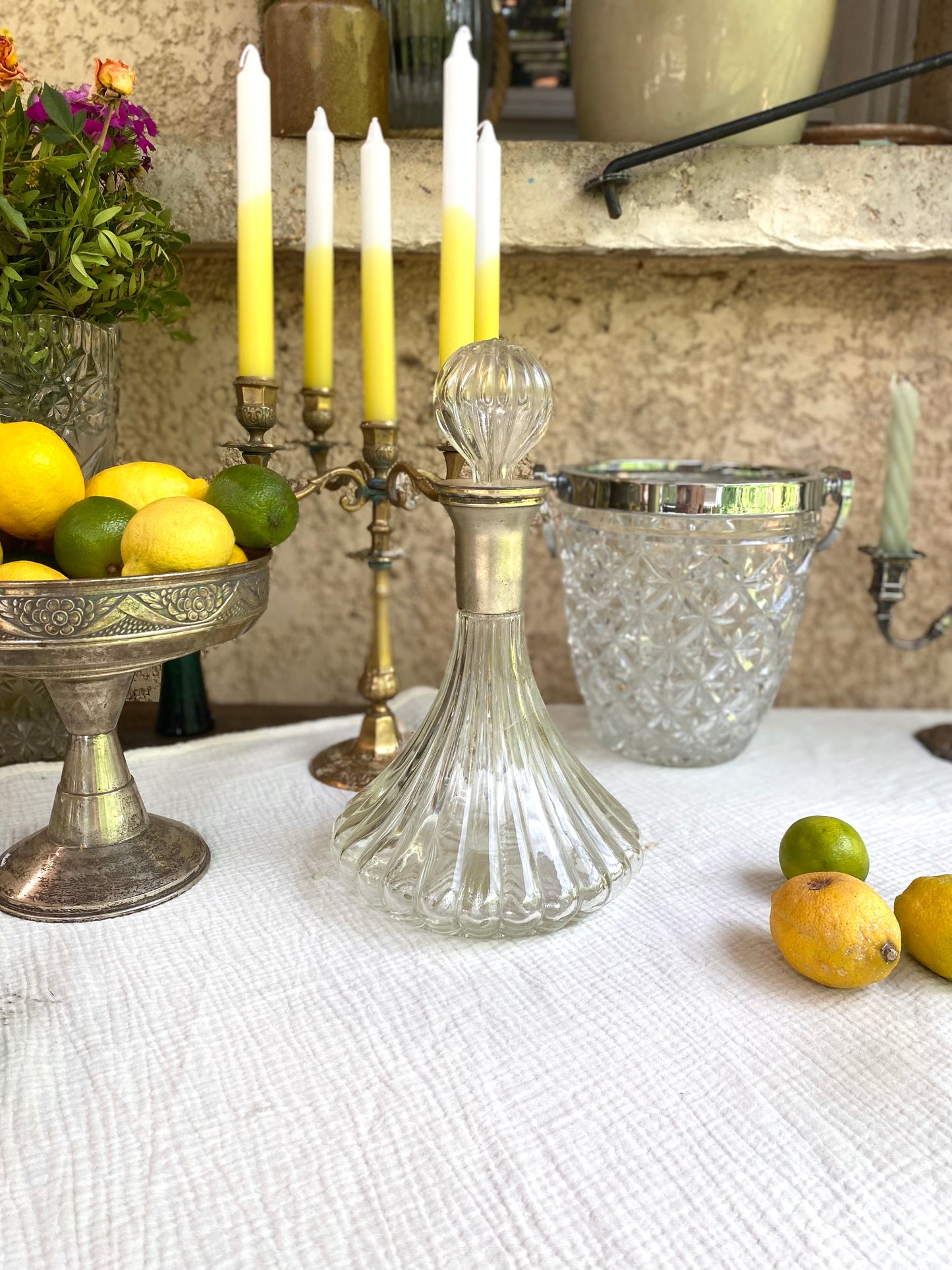 Carafe en verre vintage