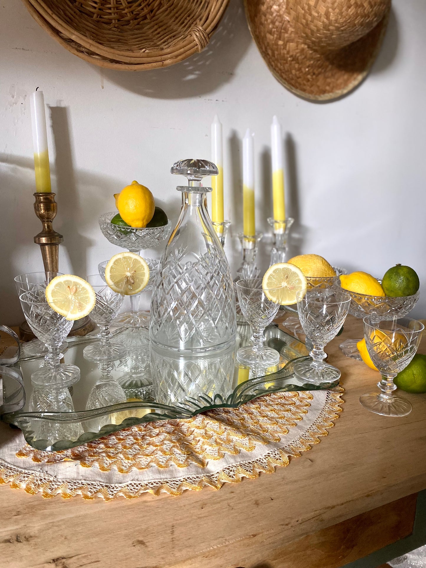 Service à digestif en cristal ancien