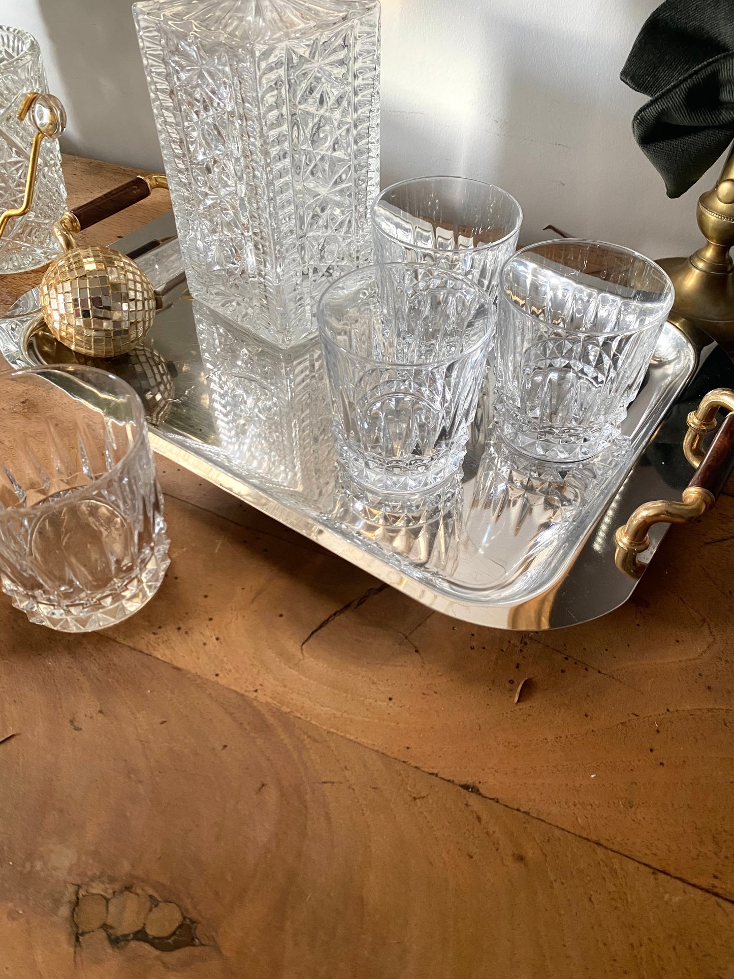 Service à whisky en cristal ancien