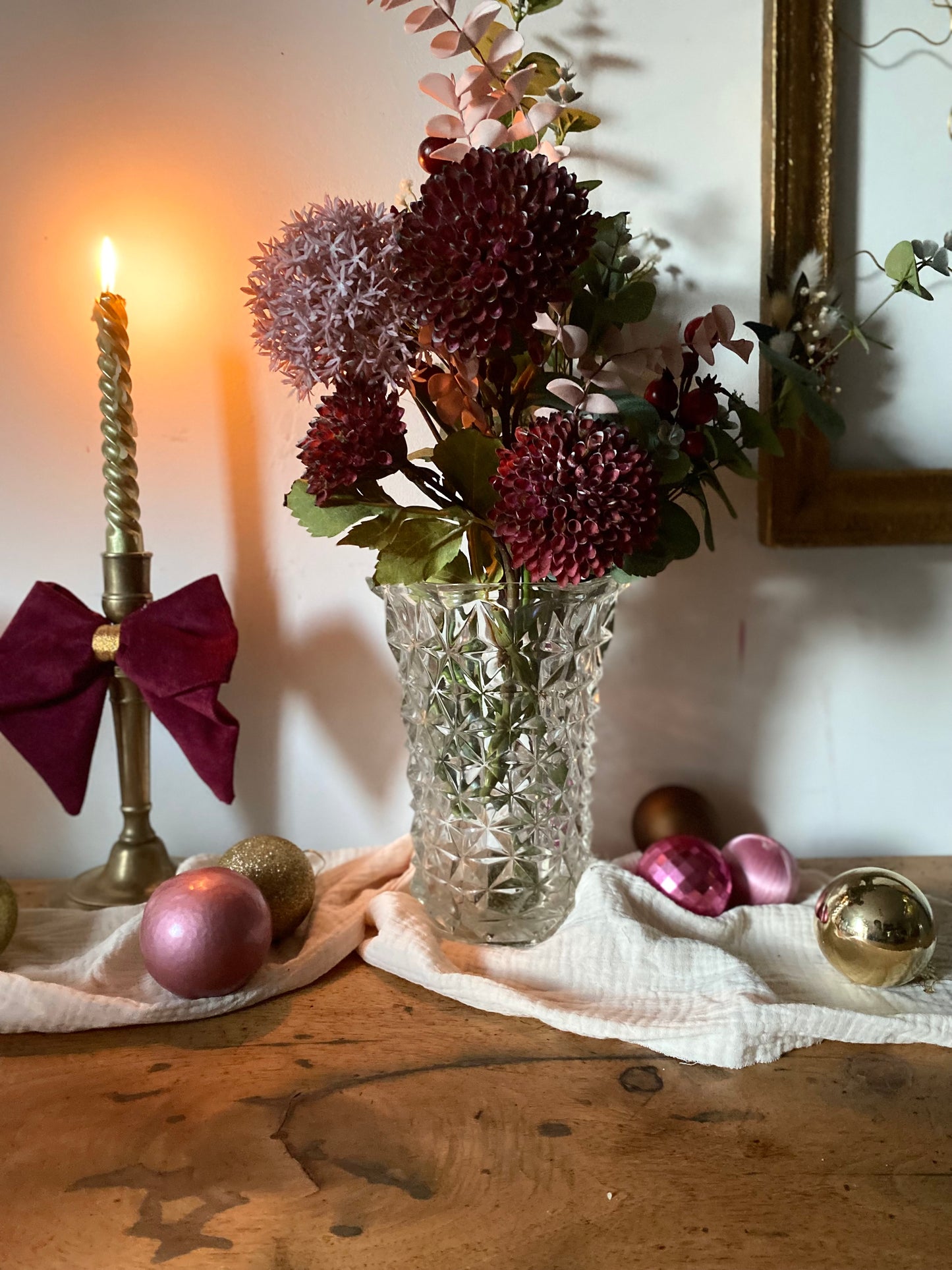 Noeud à bougeoir en velours