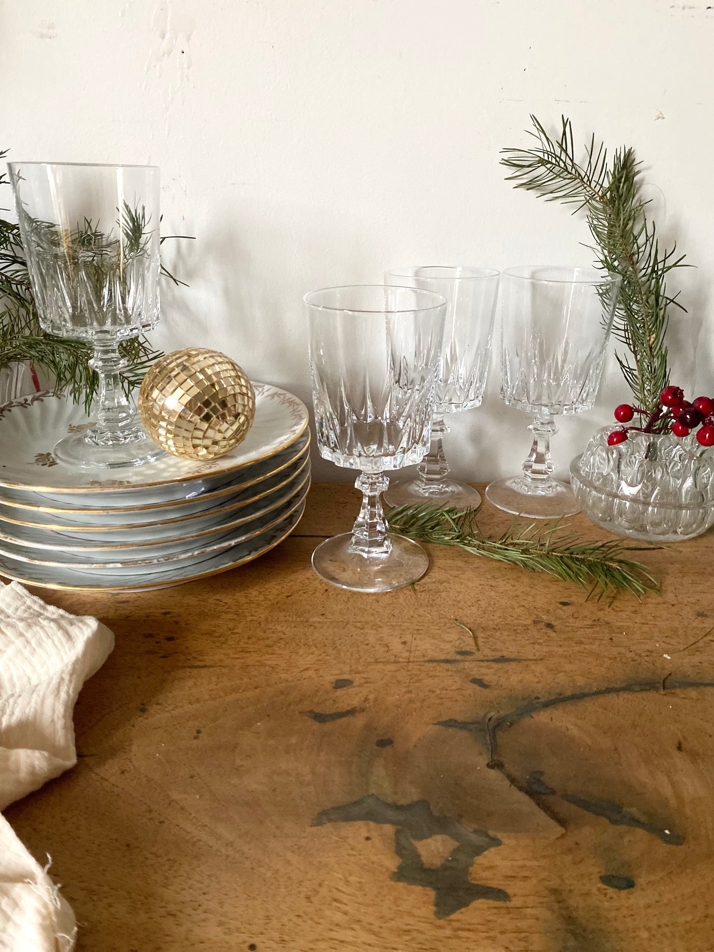 Verres en cristal ciselé