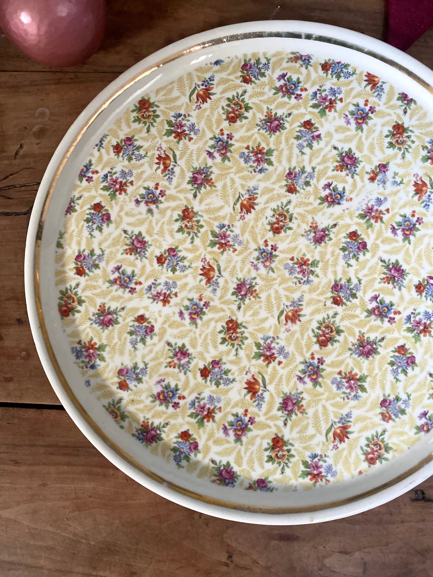 Plat de service en faïence ancienne