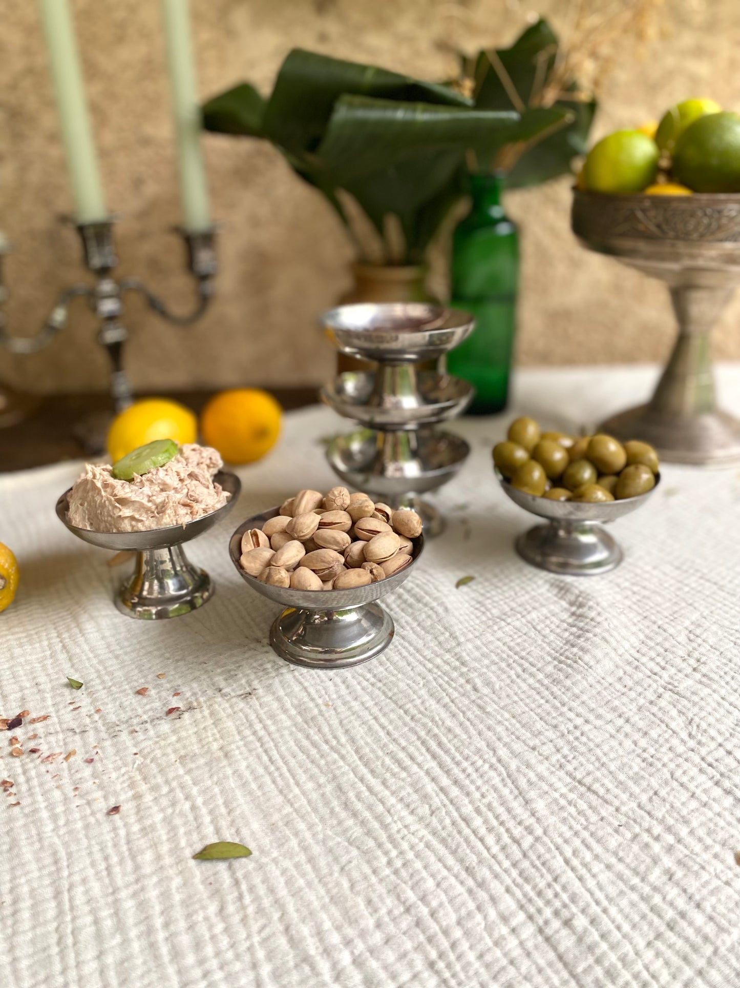 Coupes à glace en inox ancien