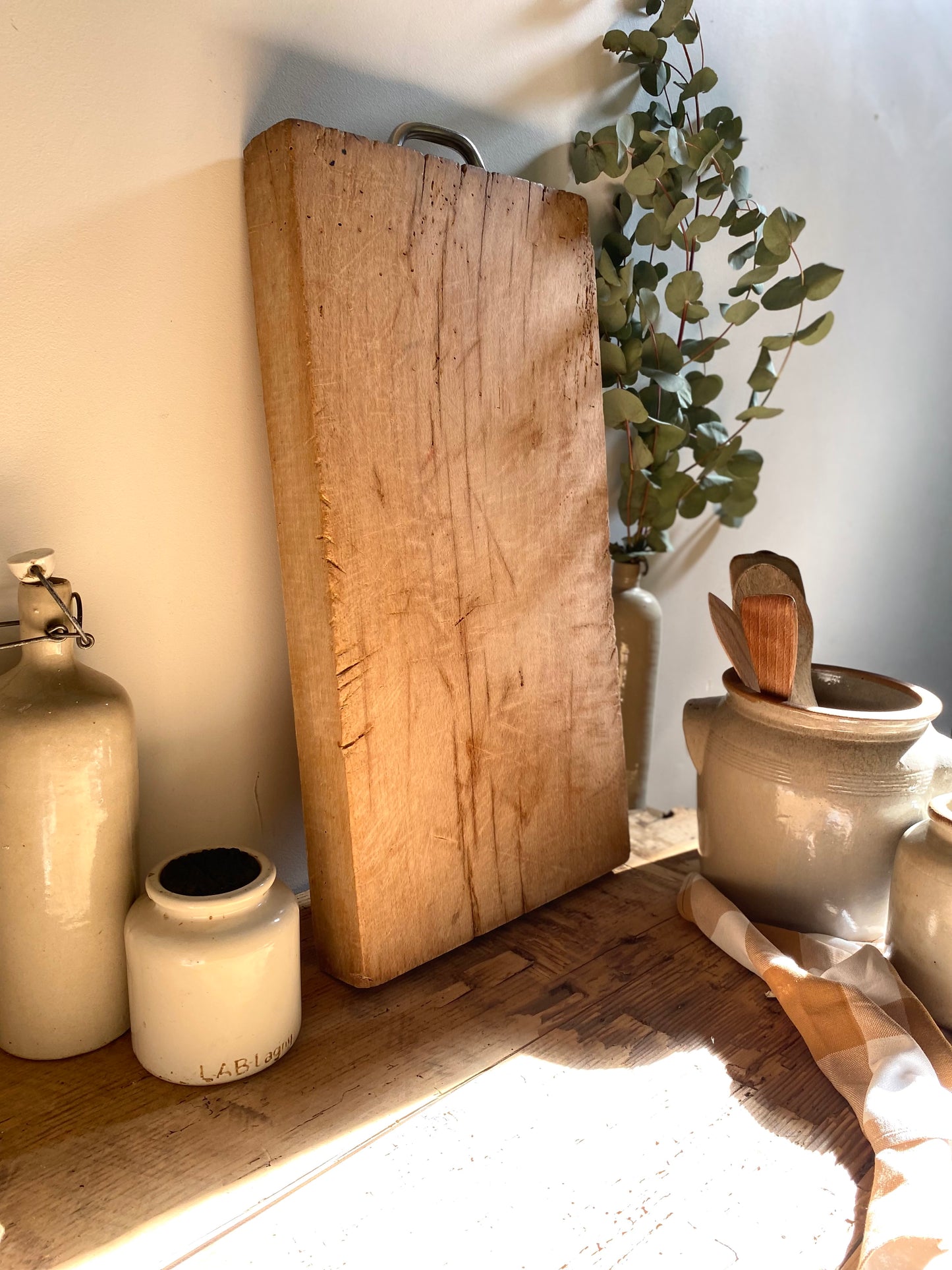 Billot de boucher à poser en bois ancien
