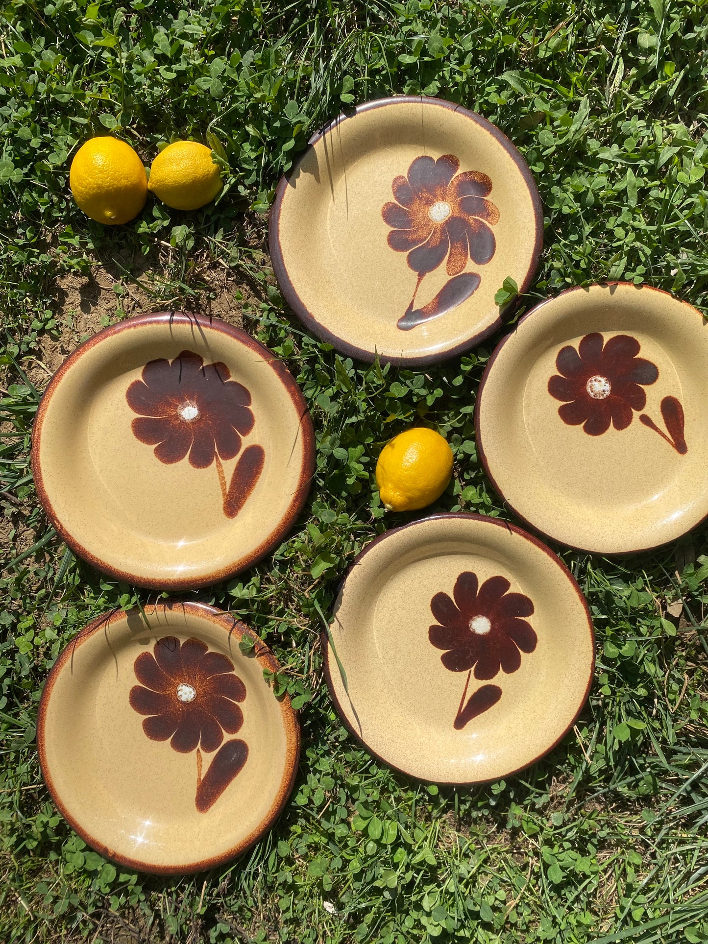 Petites assiettes en grès ancien