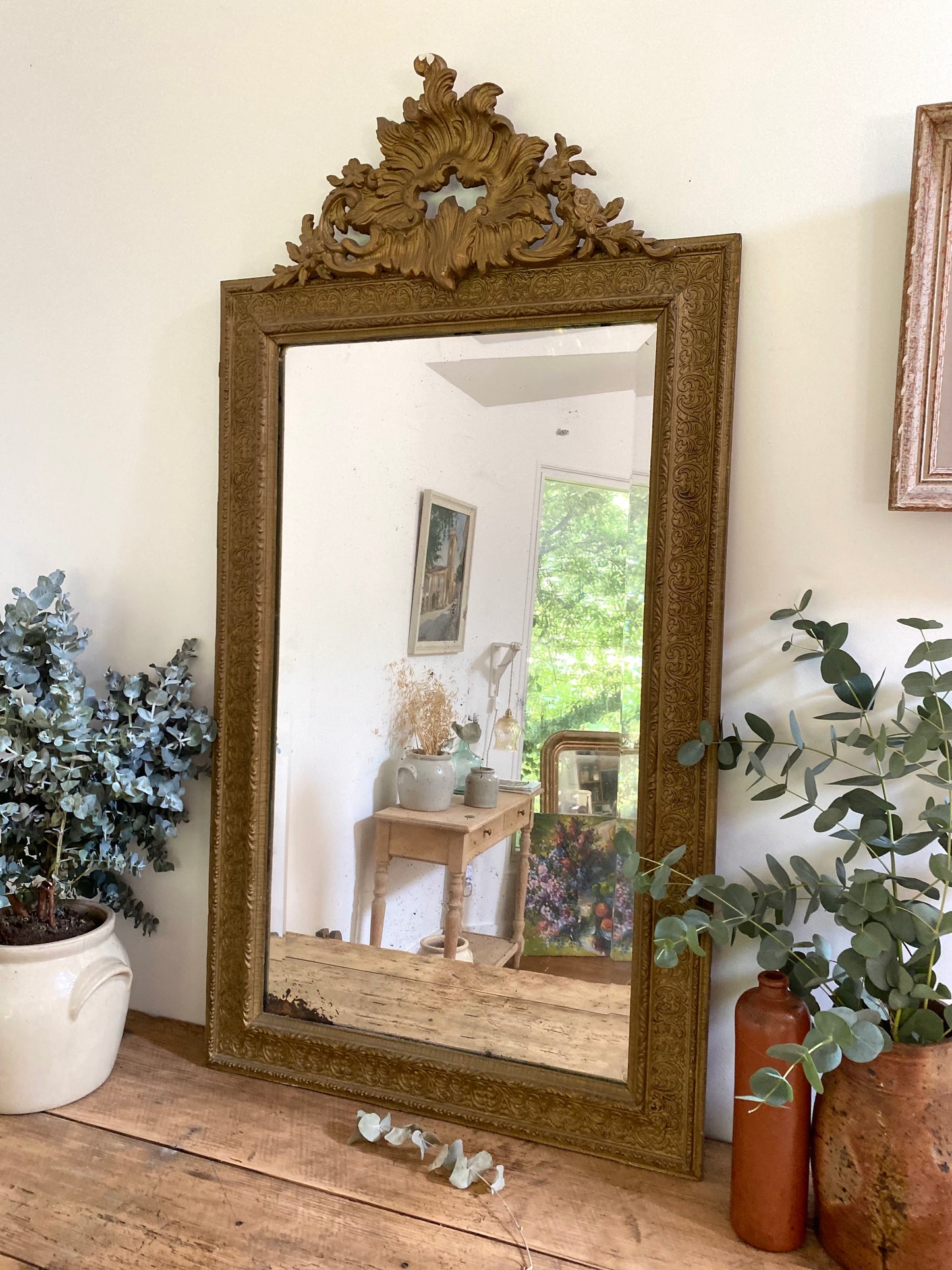 Grand miroir ancien baroque