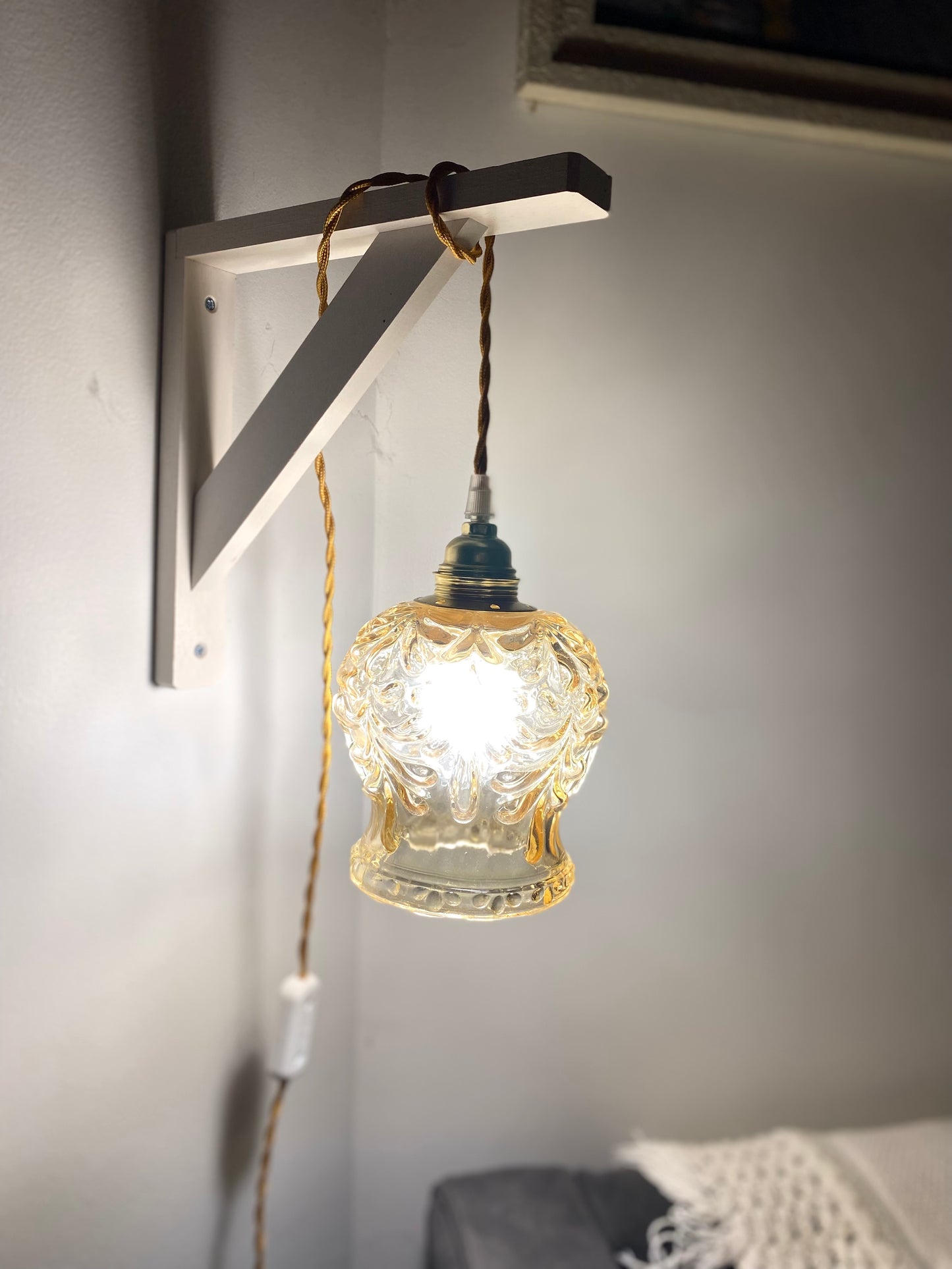 Baladeuse globe en verre Art Deco