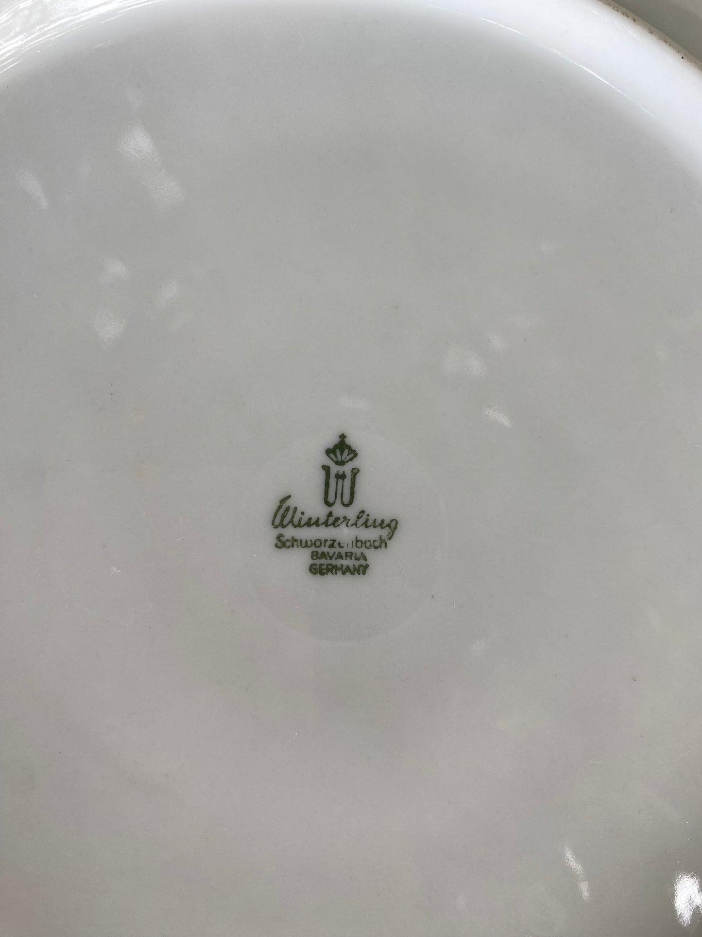 Plat à tarte Winterling Schwarzenbach, décor soleil pop, années 70