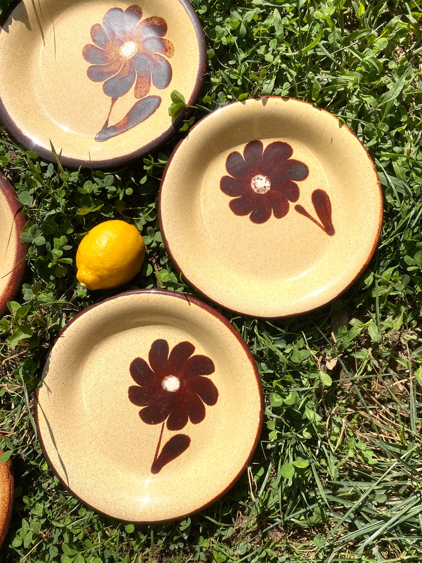 Petites assiettes en grès ancien