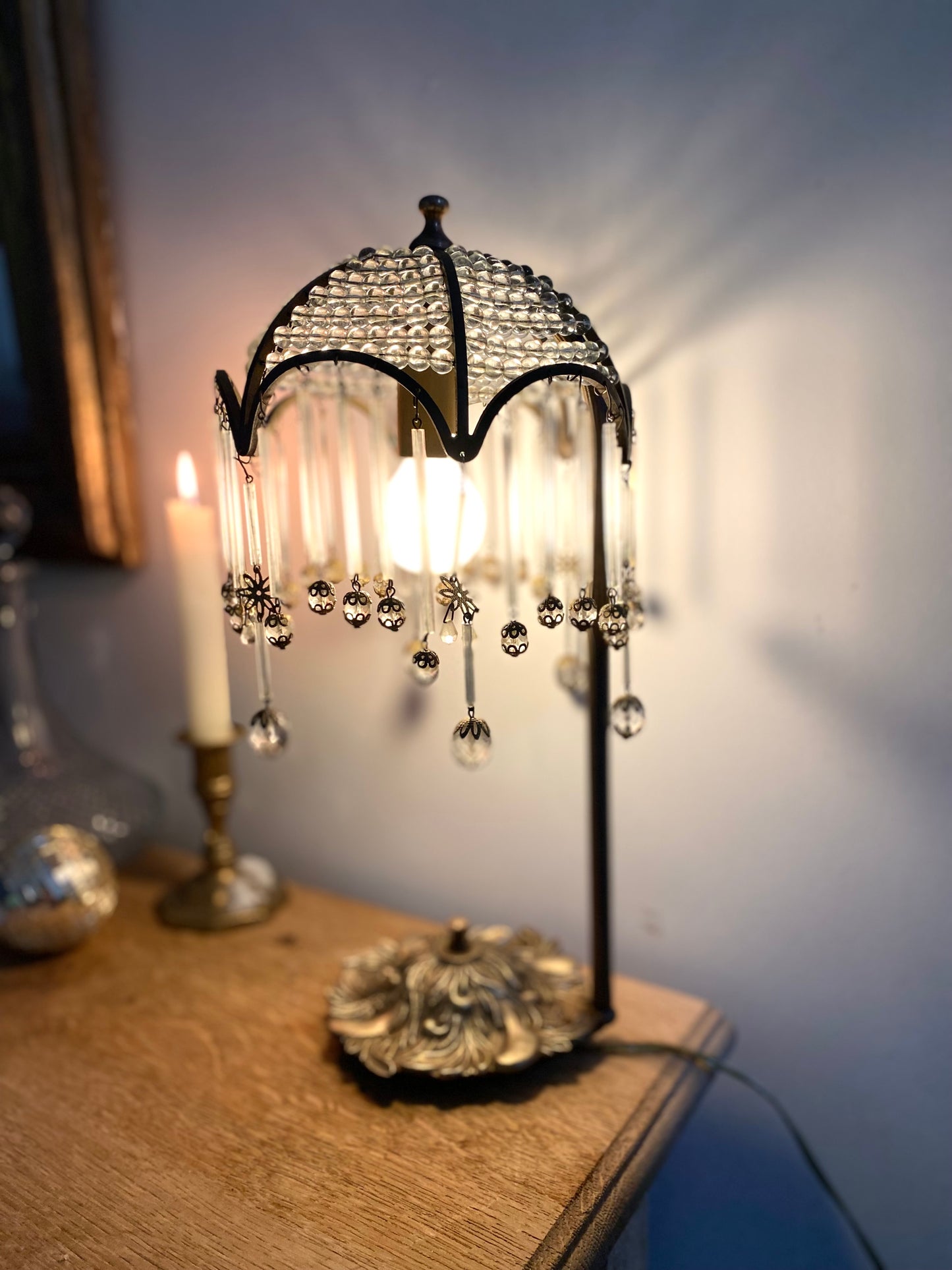 Lampe à pampille Art Déco