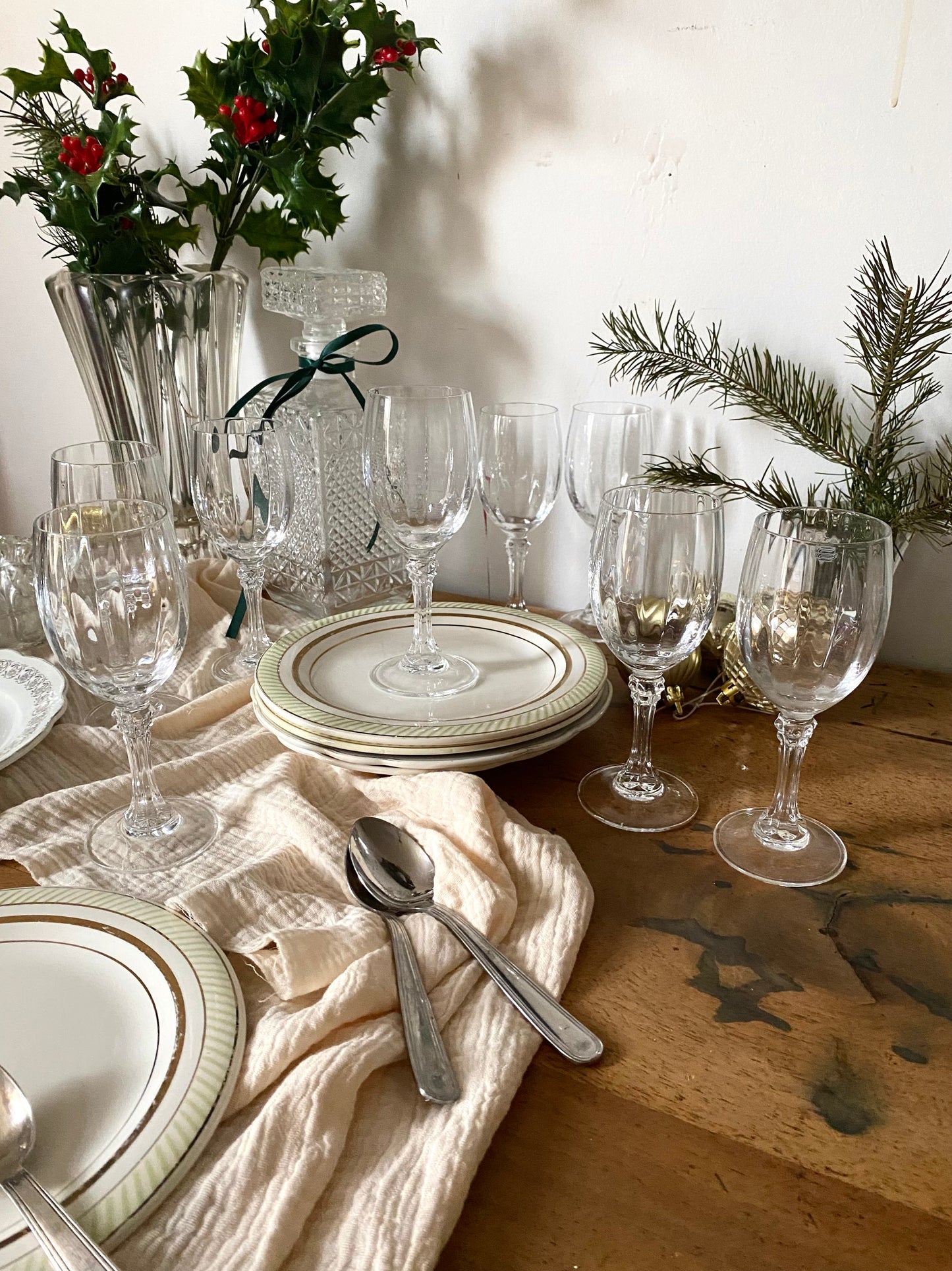 Verres à pied en cristal