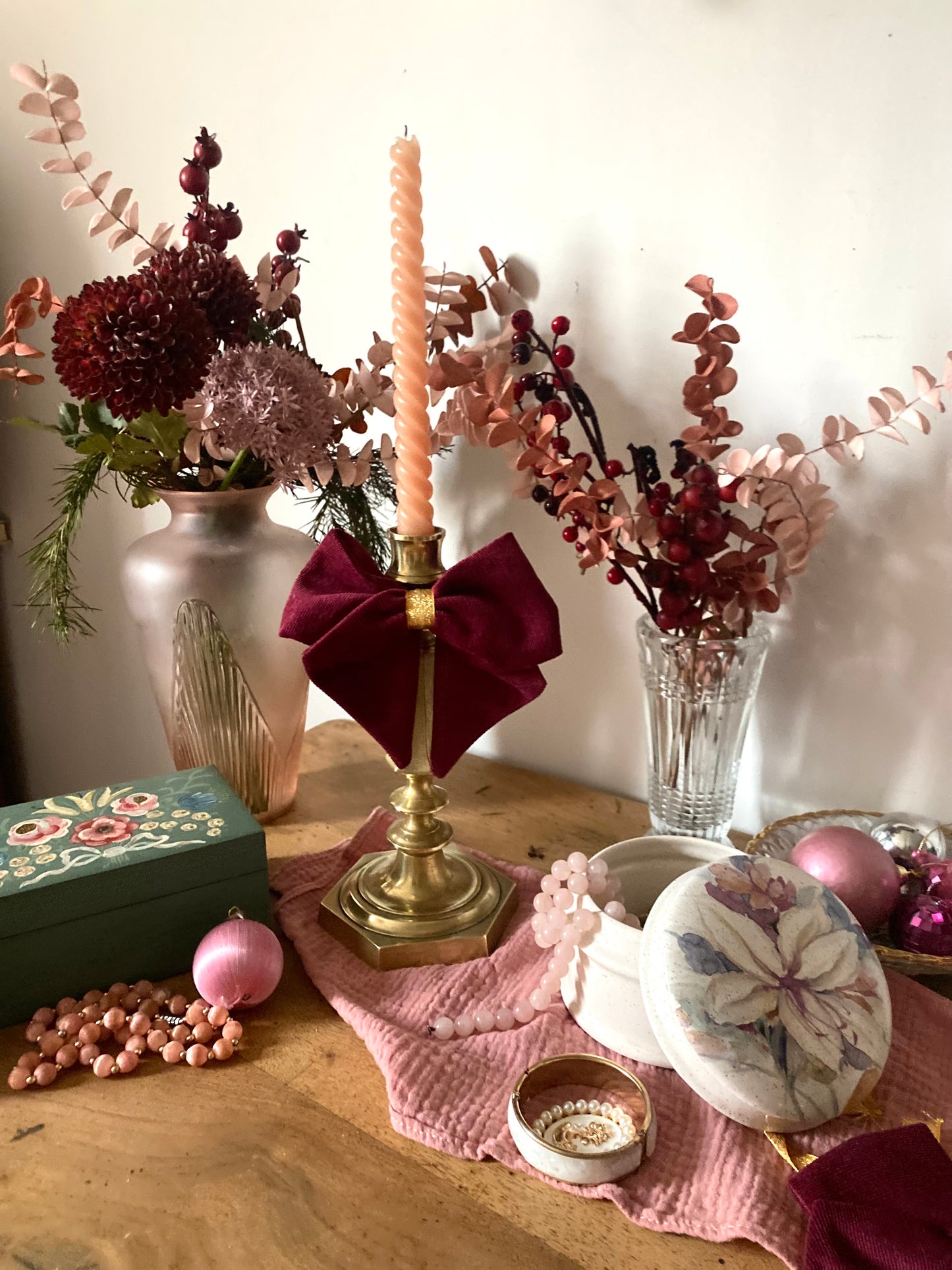 Bougeoir en laiton ancien