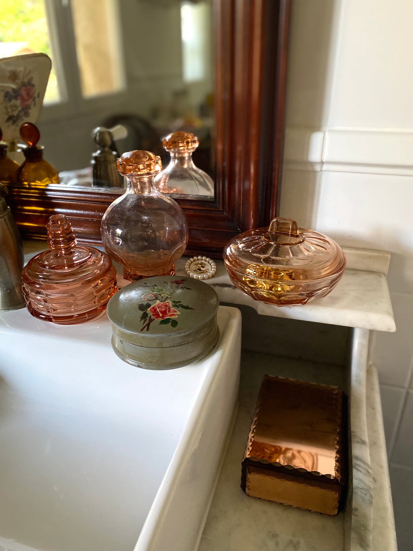 Poudrier en rosaline