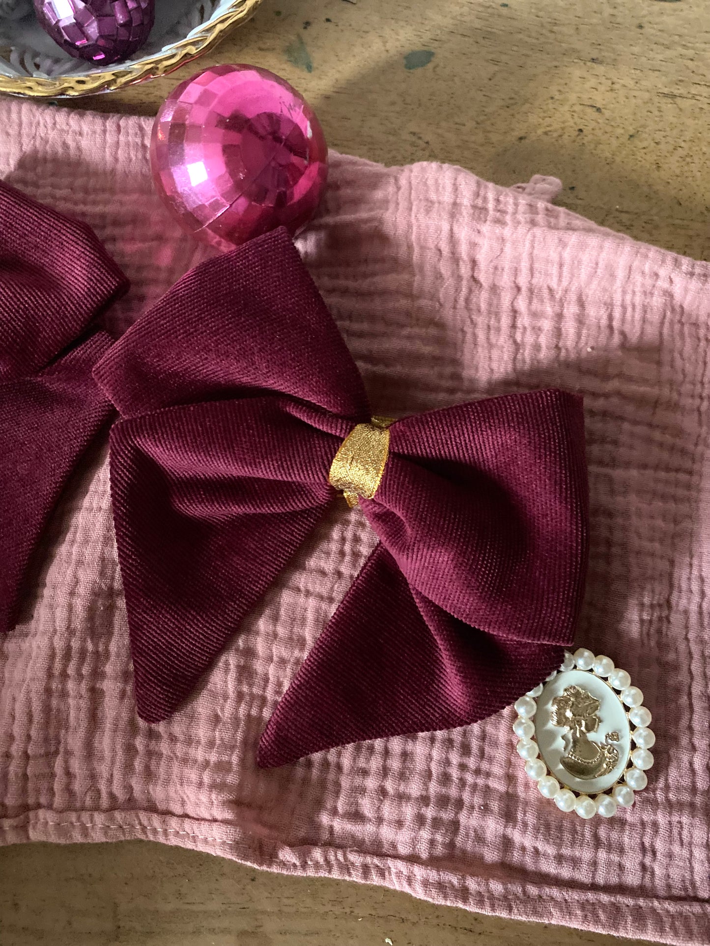 Noeud à bougeoir en velours