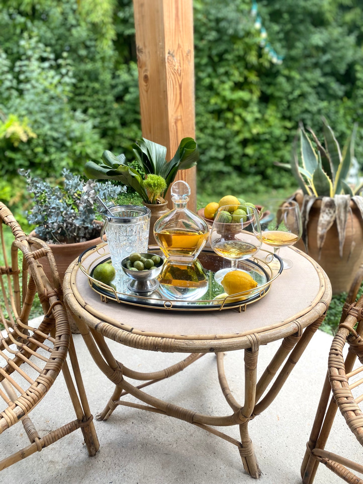 Carafe vintage en verre épais