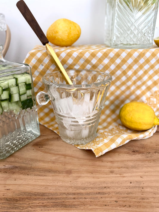 Seau à glace en verre vintage