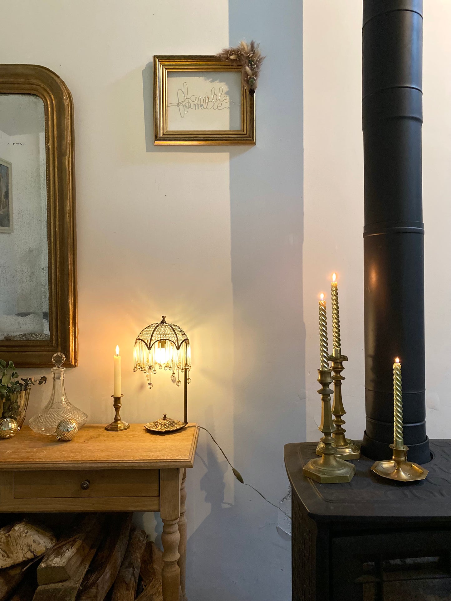 Lampe à pampille Art Déco