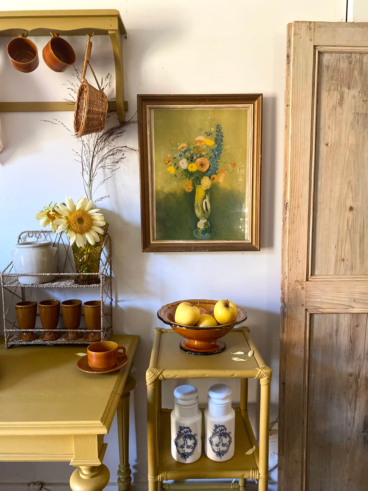 Reproduction encadrée « Fleurs des champs » d'après Odilon Redon