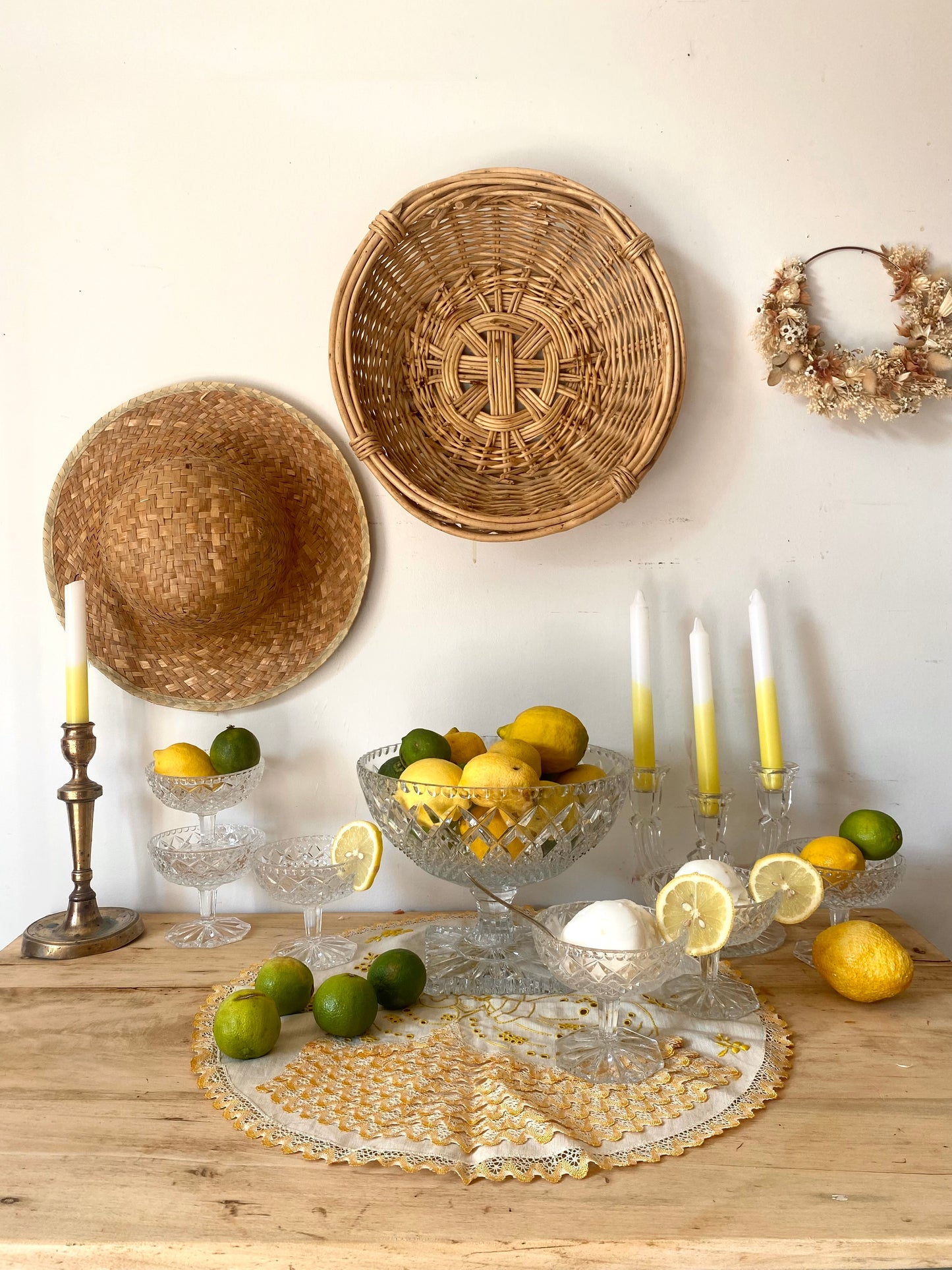 Service à fruit en cristal ancien