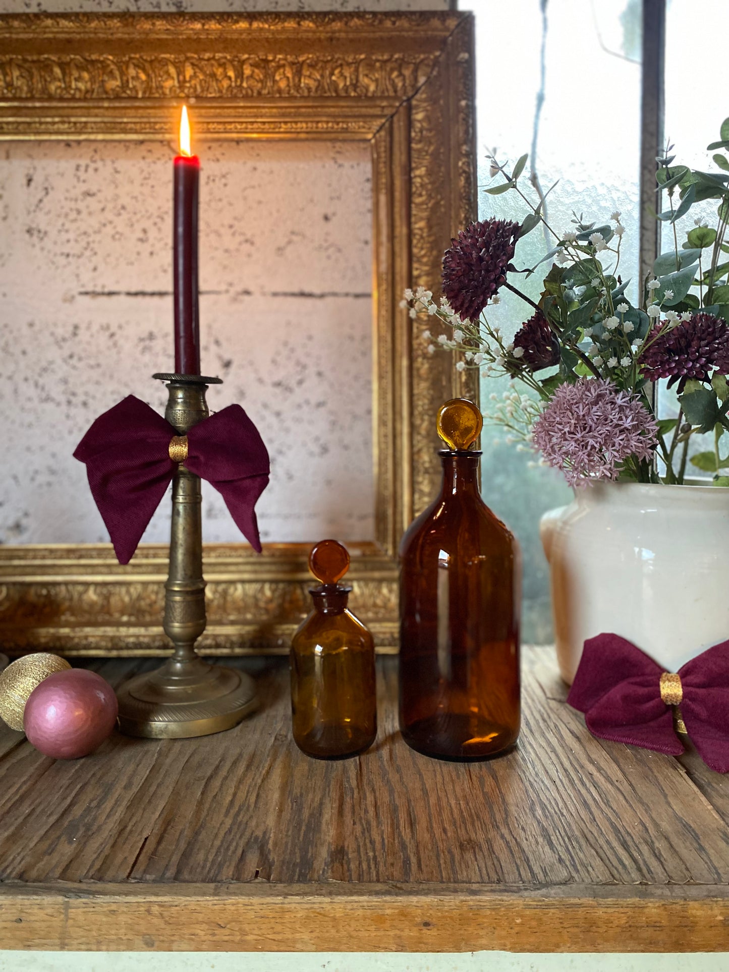 Noeud à bougeoir en velours