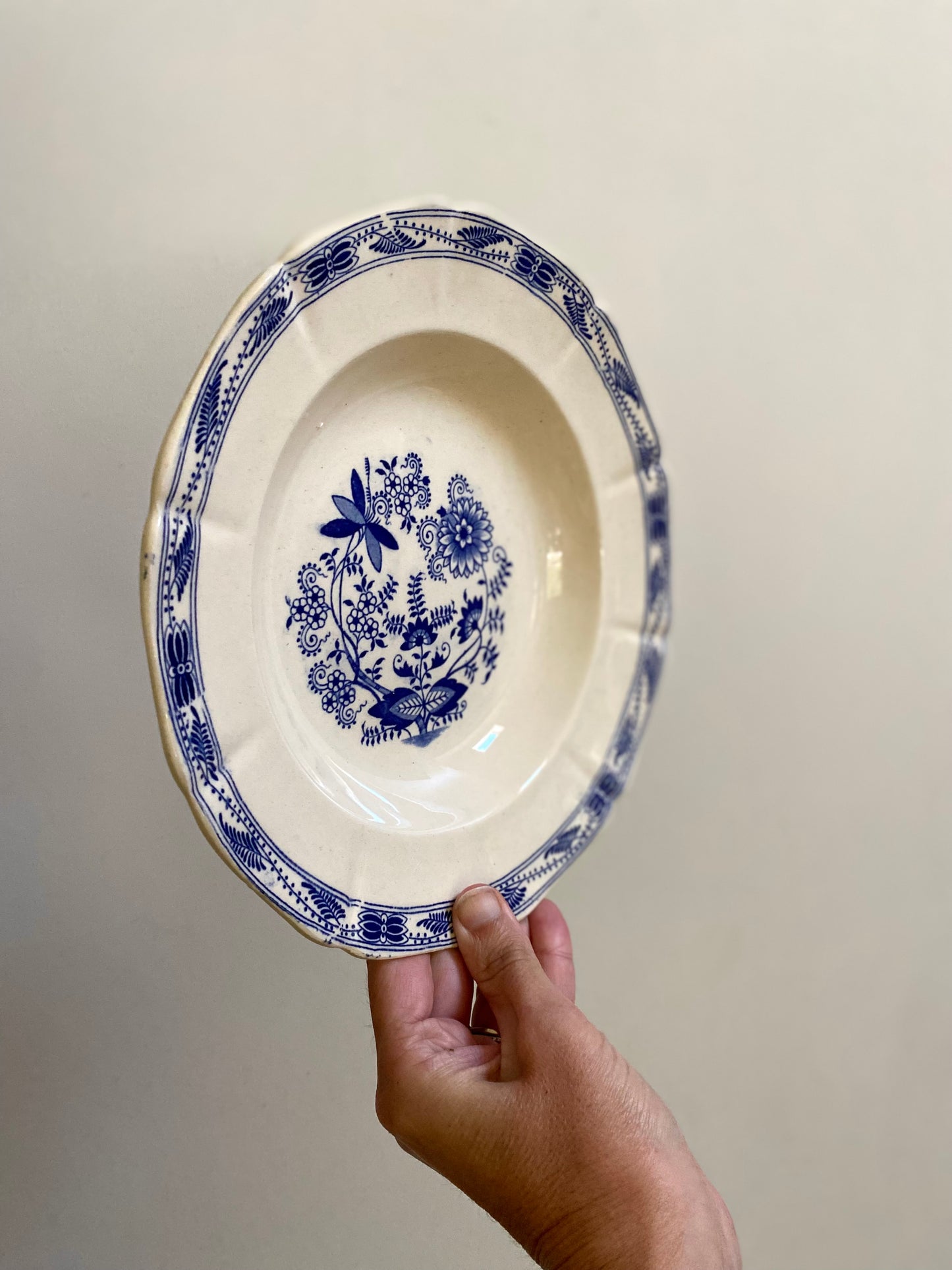 Assiettes creuses en faïence ancienne