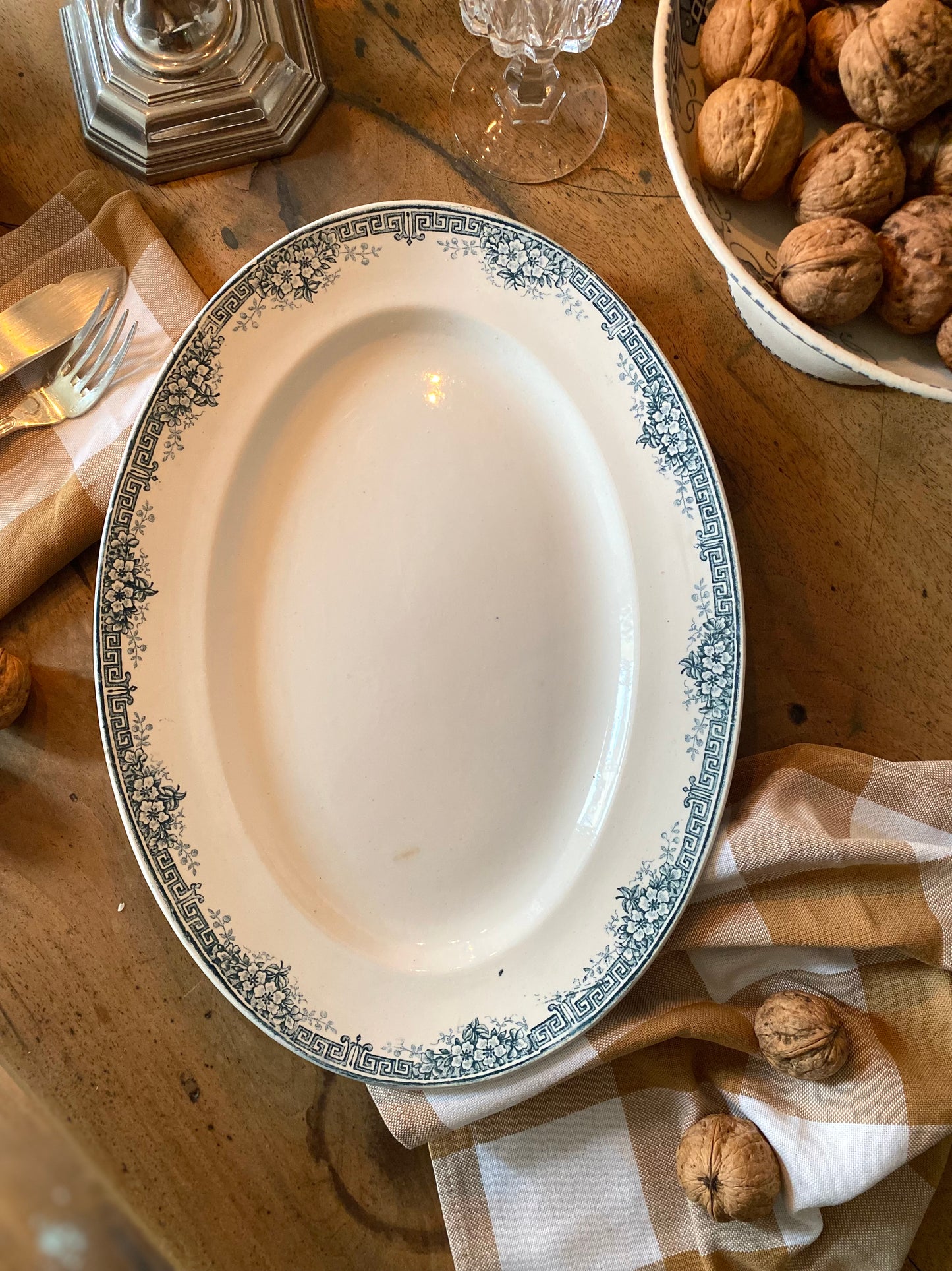 Plat de service ovale Terre de fer